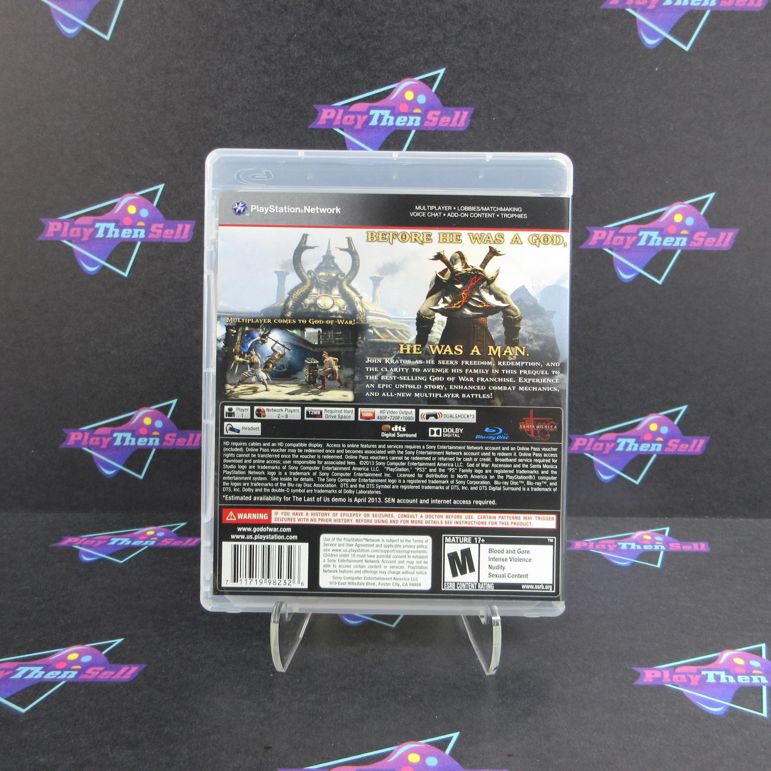 God of War Ascension PS3 PlayStation 3 Complete – 1 Year Warranty EX Cond