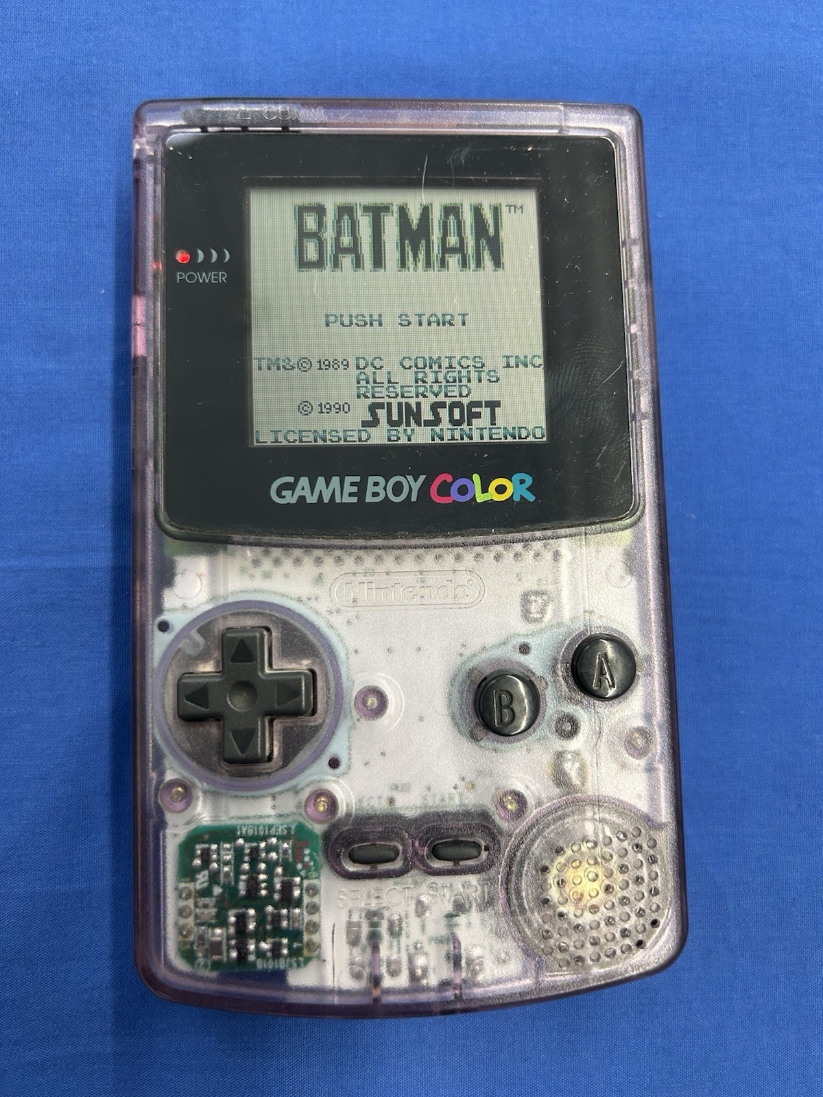 Nintendo Game Boy Color Handheld System – Atomic Purple CGB-001 Sticky Start