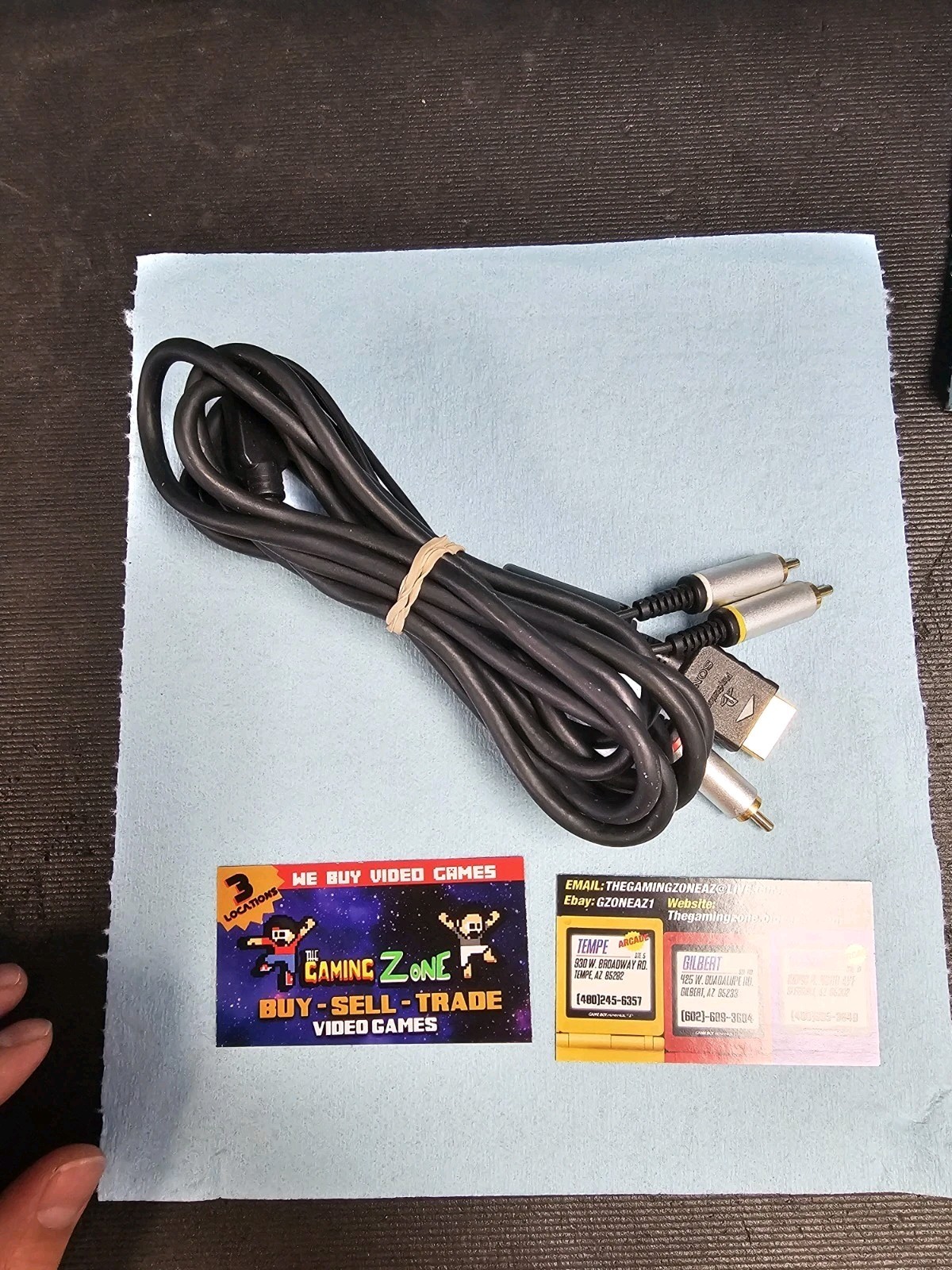 Official OEM Sony Playstation 2 3 PS1 PS2 PS3 Gold Tip RCA Composite AV Cable