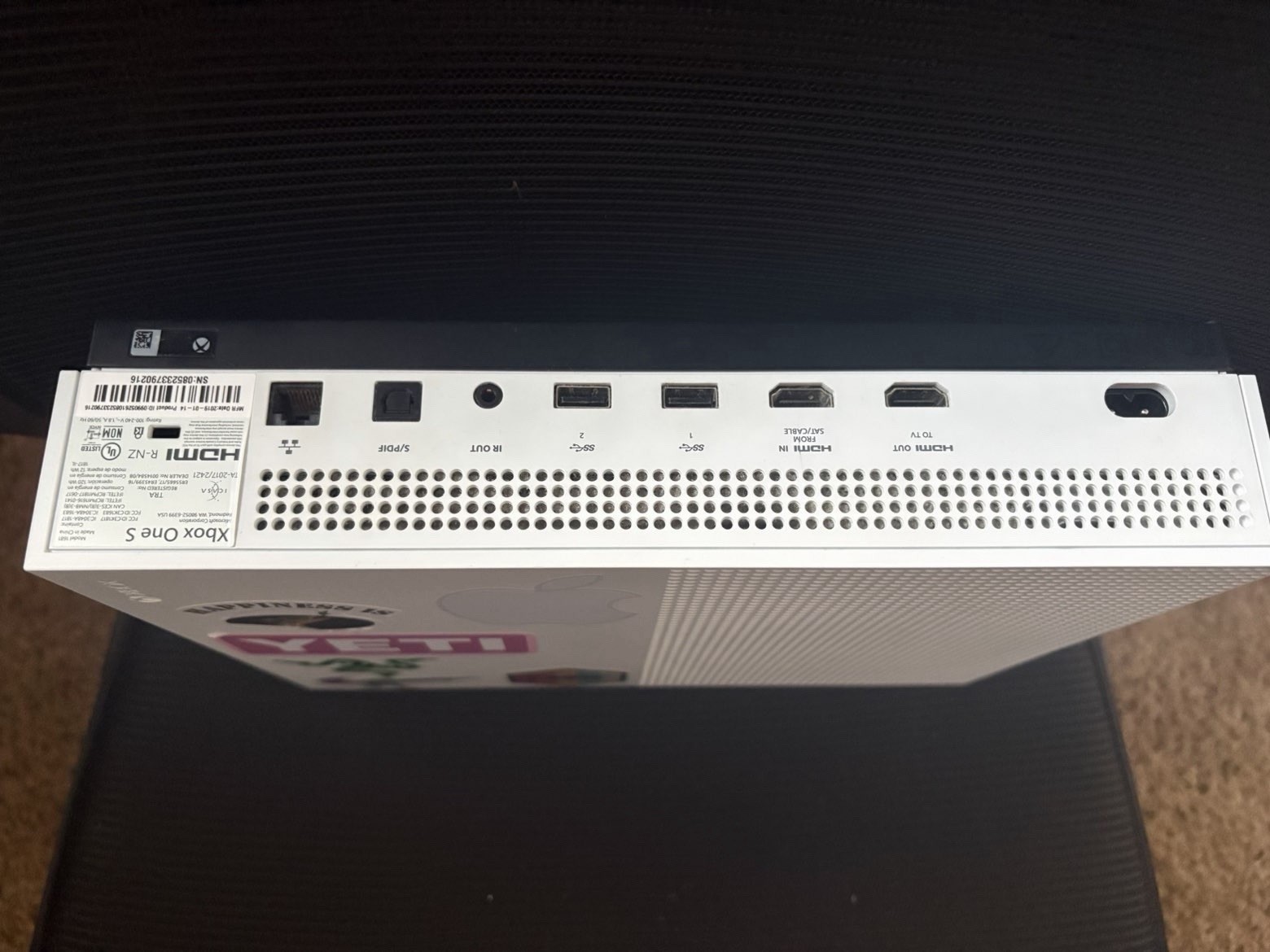 Microsoft Xbox One S White Console Wi-Fi Capability Internet Browsing