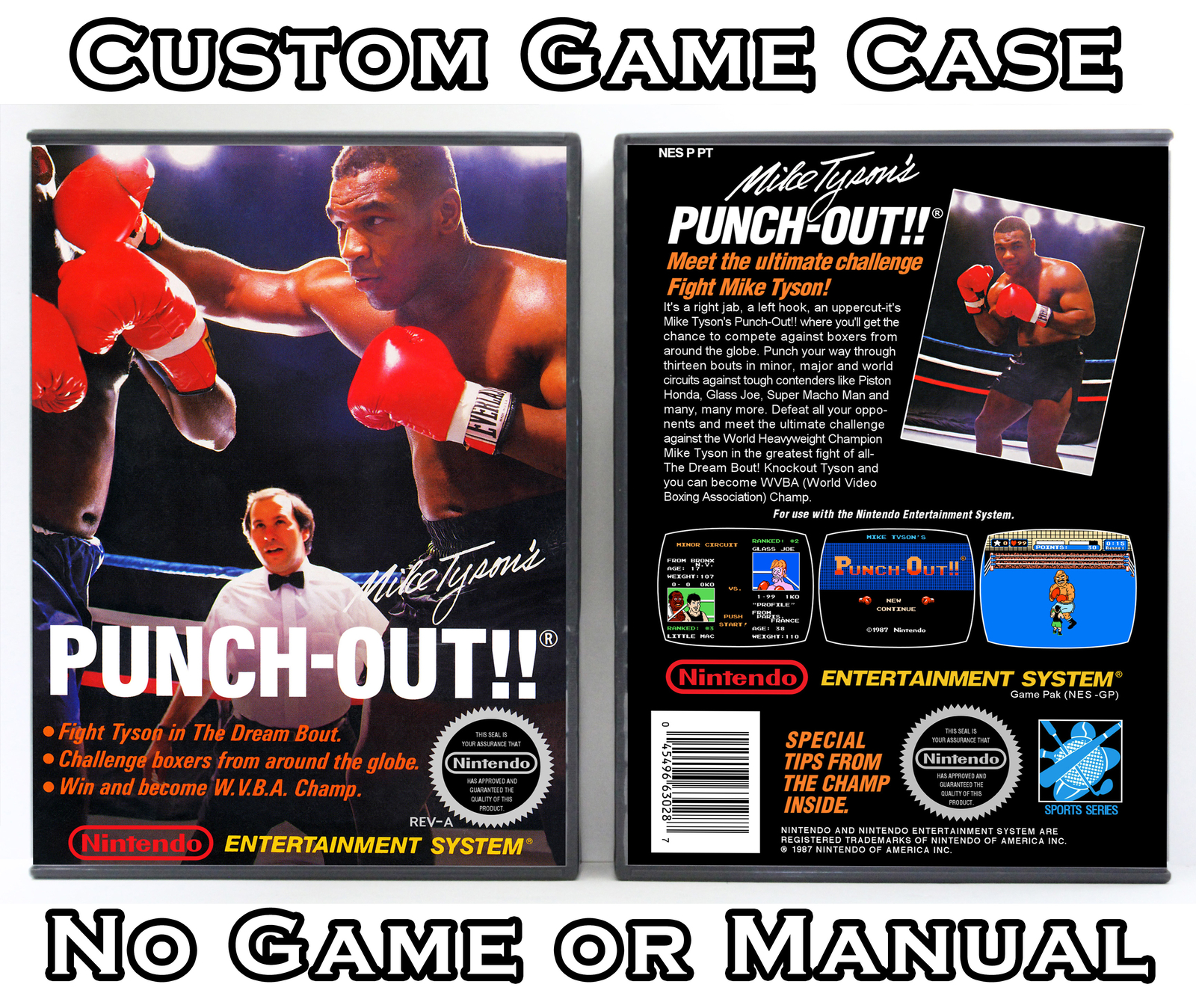 Mike Tyson’s Punch-Out!! – Nintendo NES Custom Case *NO GAME*