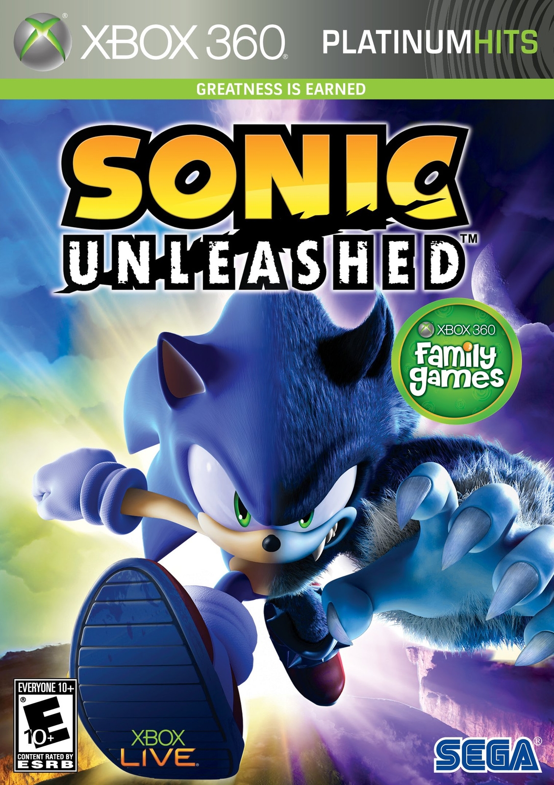 Sonic Unleashed Platinum Hits Xbox 360 Complete – 1 Year Warranty EX Cond