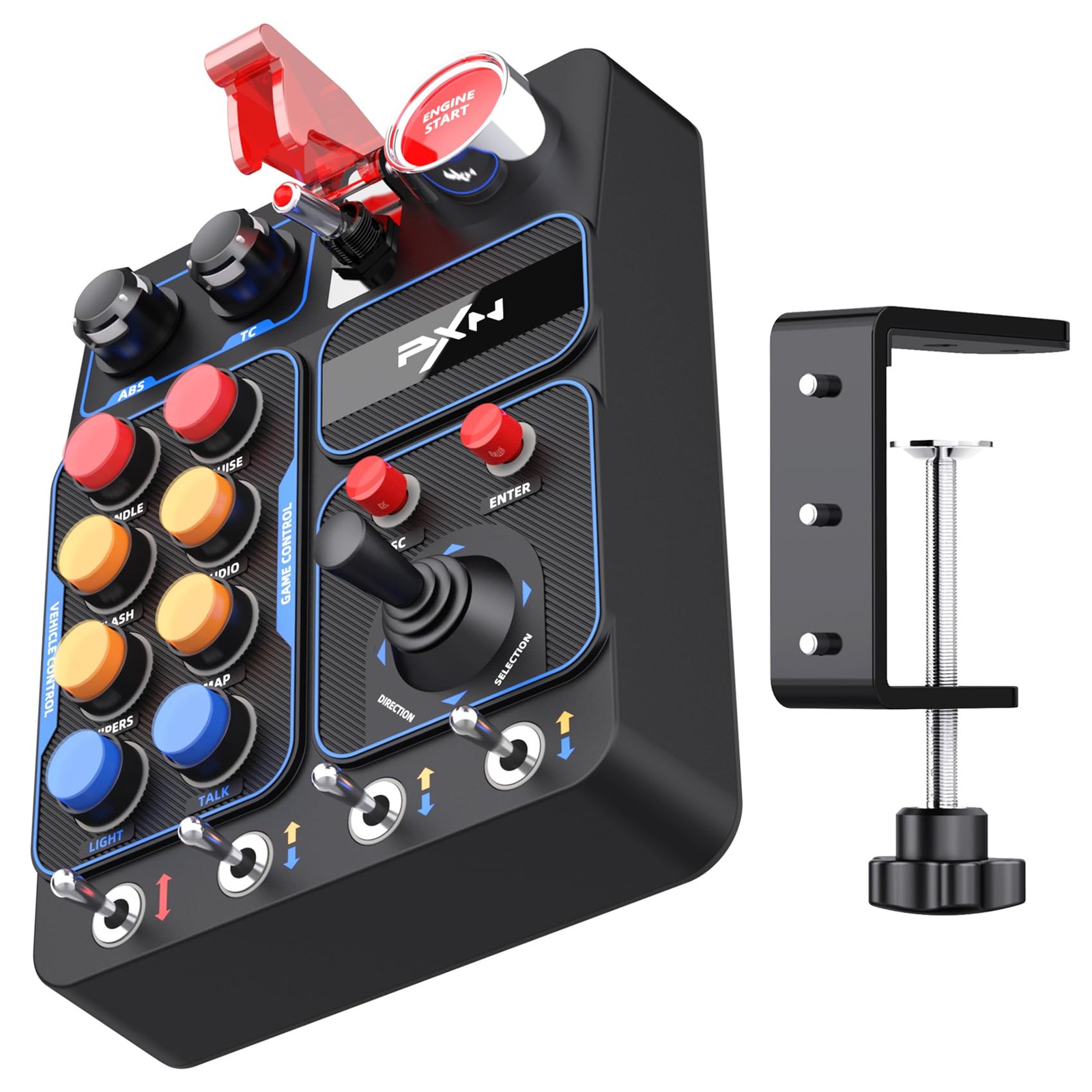 Sim Racing Button Box 19 Buttons RGB USB Control Panel PC CB1 VESA