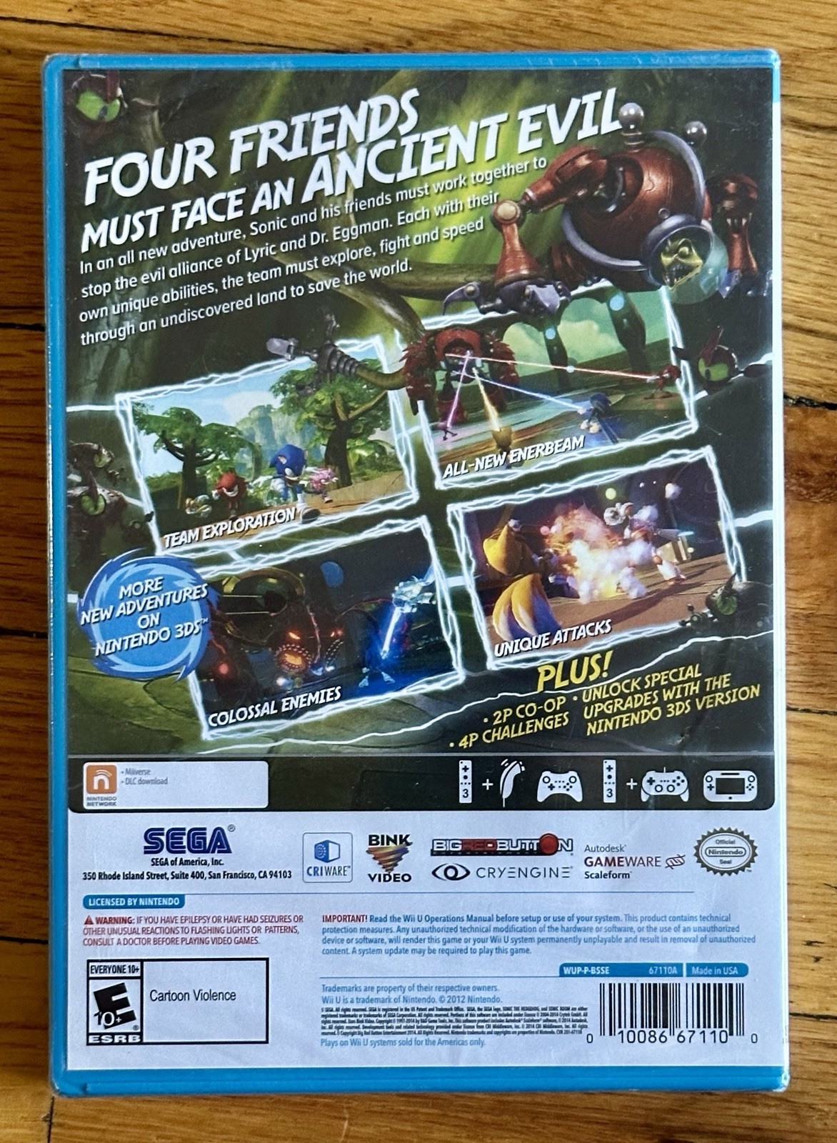 Sonic Boom: Rise Of Lyric Nintendo Wii U SEGA NEW! Factory Sealed!