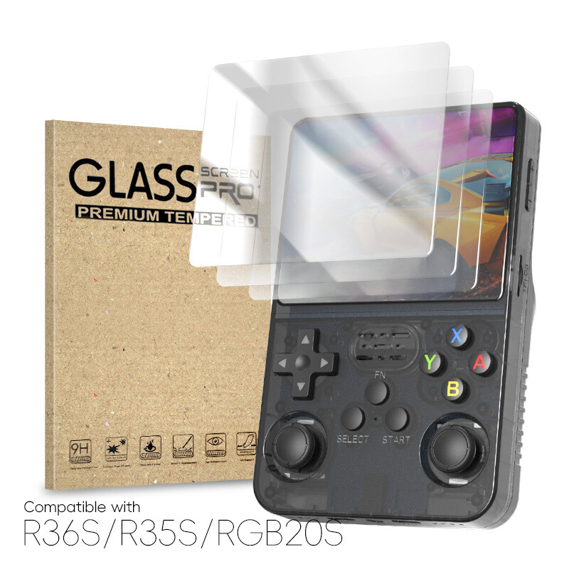 5PCS For R36S Gaming Console Protective Film R35S/RGB20S Screen Tempered Film
