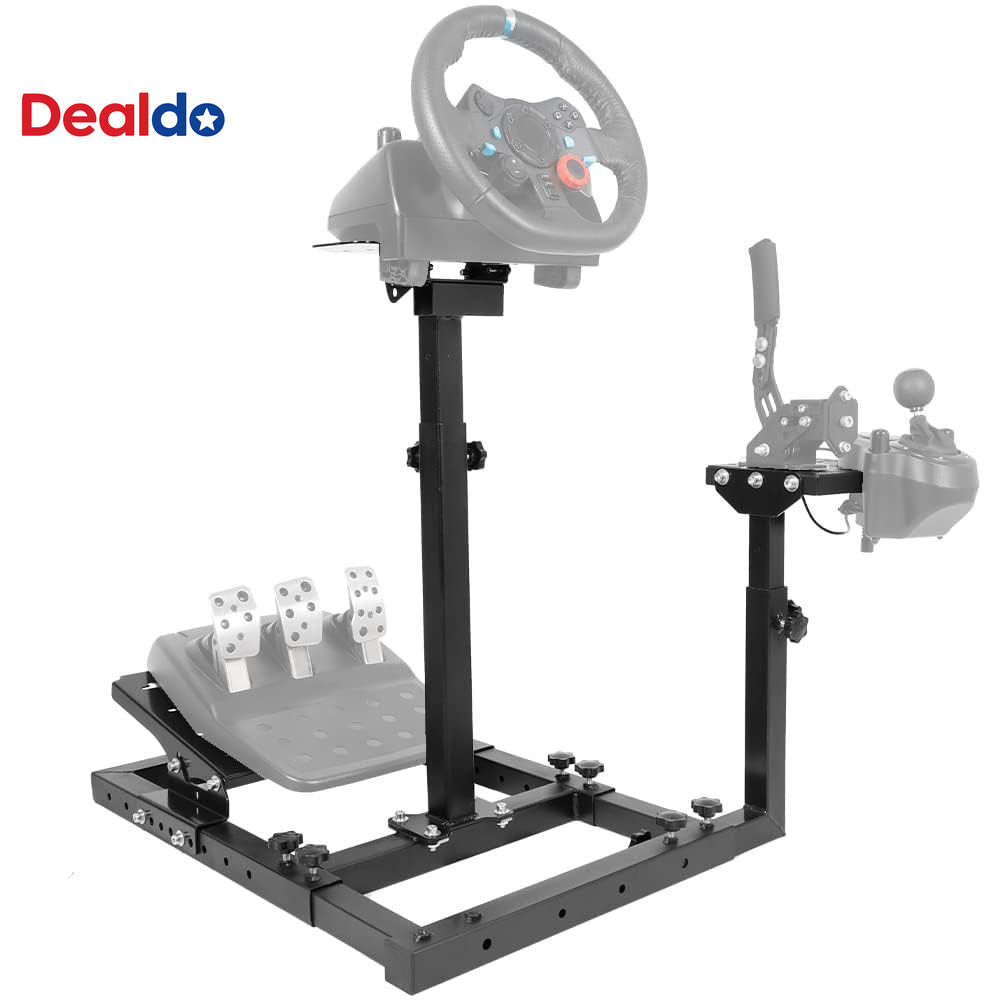 Flight Sim Stand with 3 Multiple Shift Lever Panels Fit for Logitech G27 G29 X52