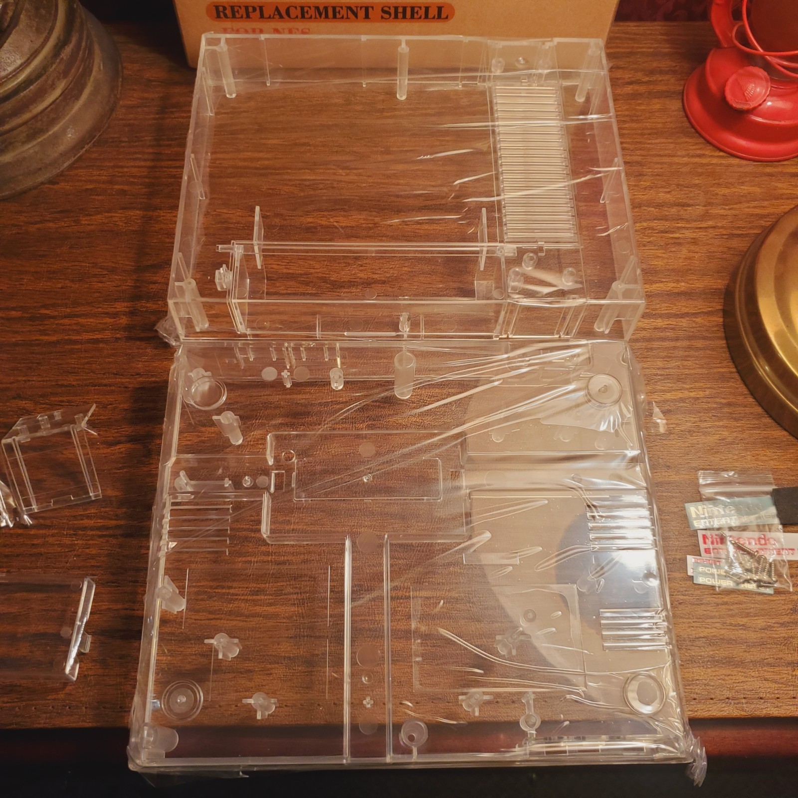 New Replacement Shell Case for NES TRANSPARENT CLEAR See Through ABS -SHELL ONLY