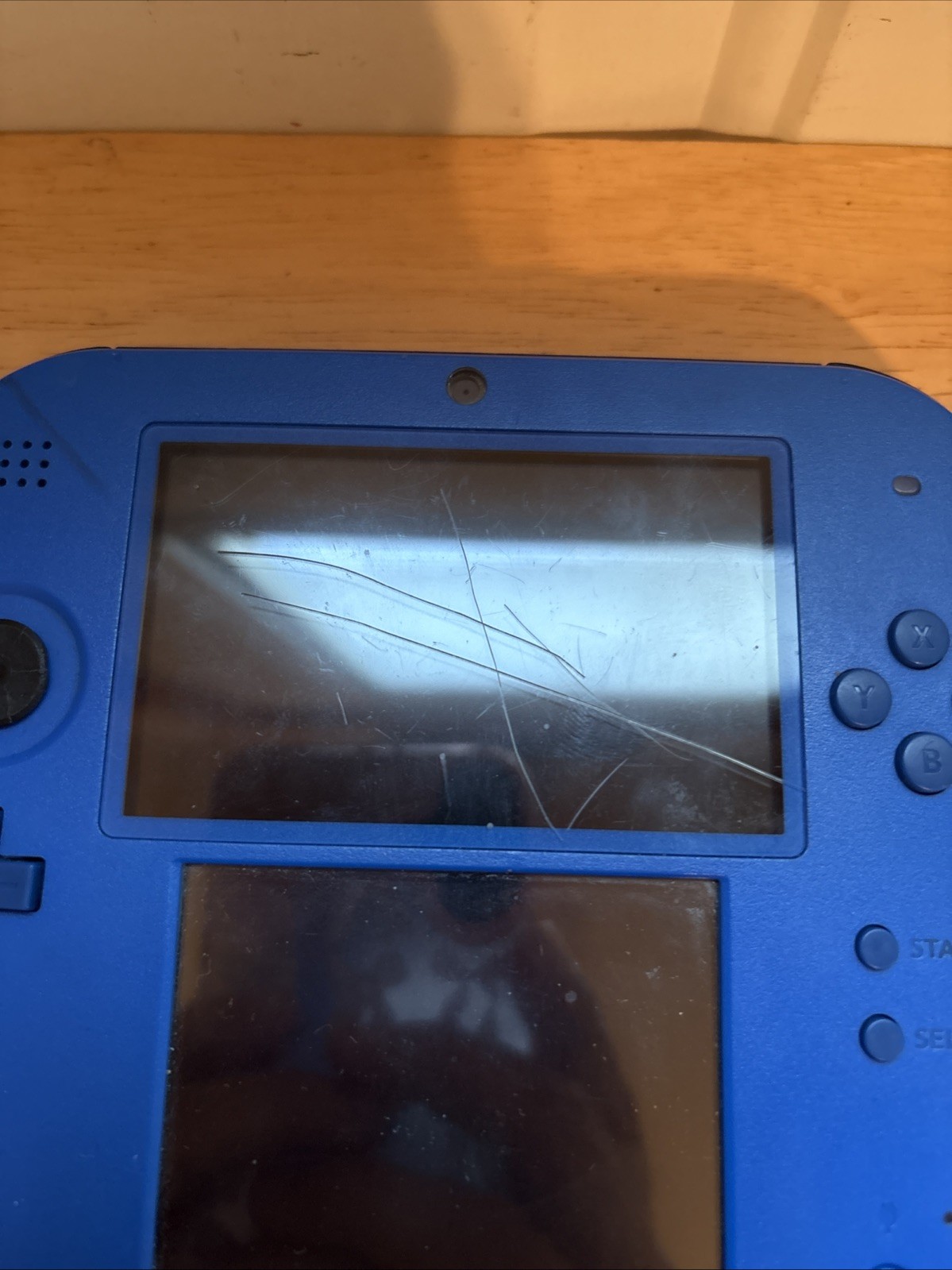 Nintendo 2DS Blue Handheld Game Console. Tested All Works. Scratched Screen