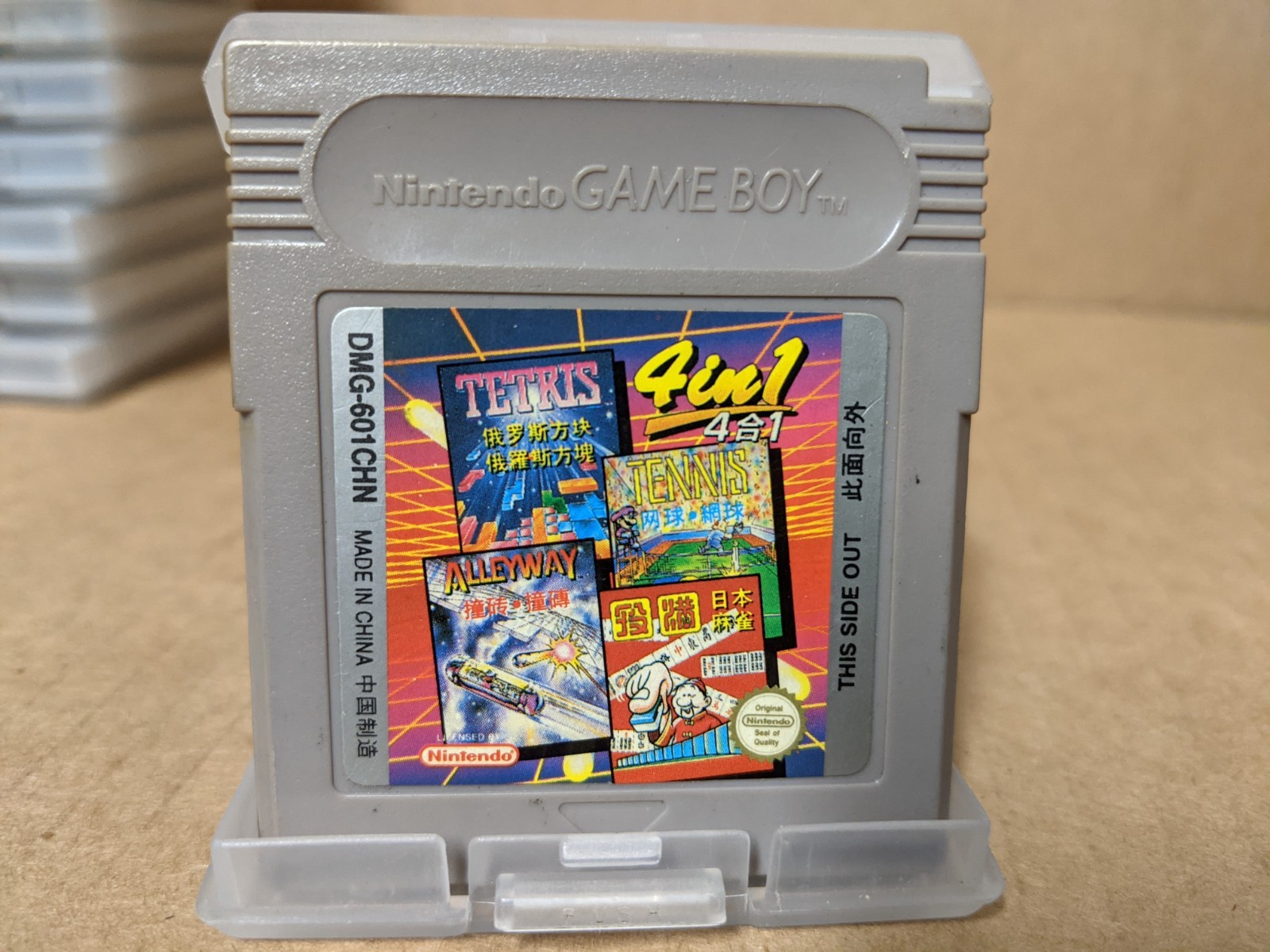 4 in 1 Tetris Tennis Alleyway Chinese Variant DMG-601 CHN Nintendo Gameboy China