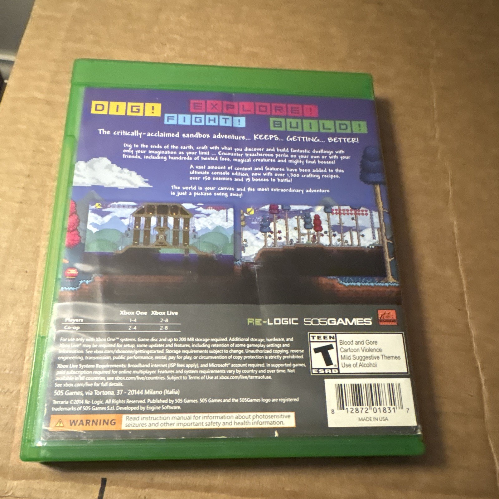 505 Games Terraria Microsoft Xbox One T Teen Manual Included Multiplayer 2014