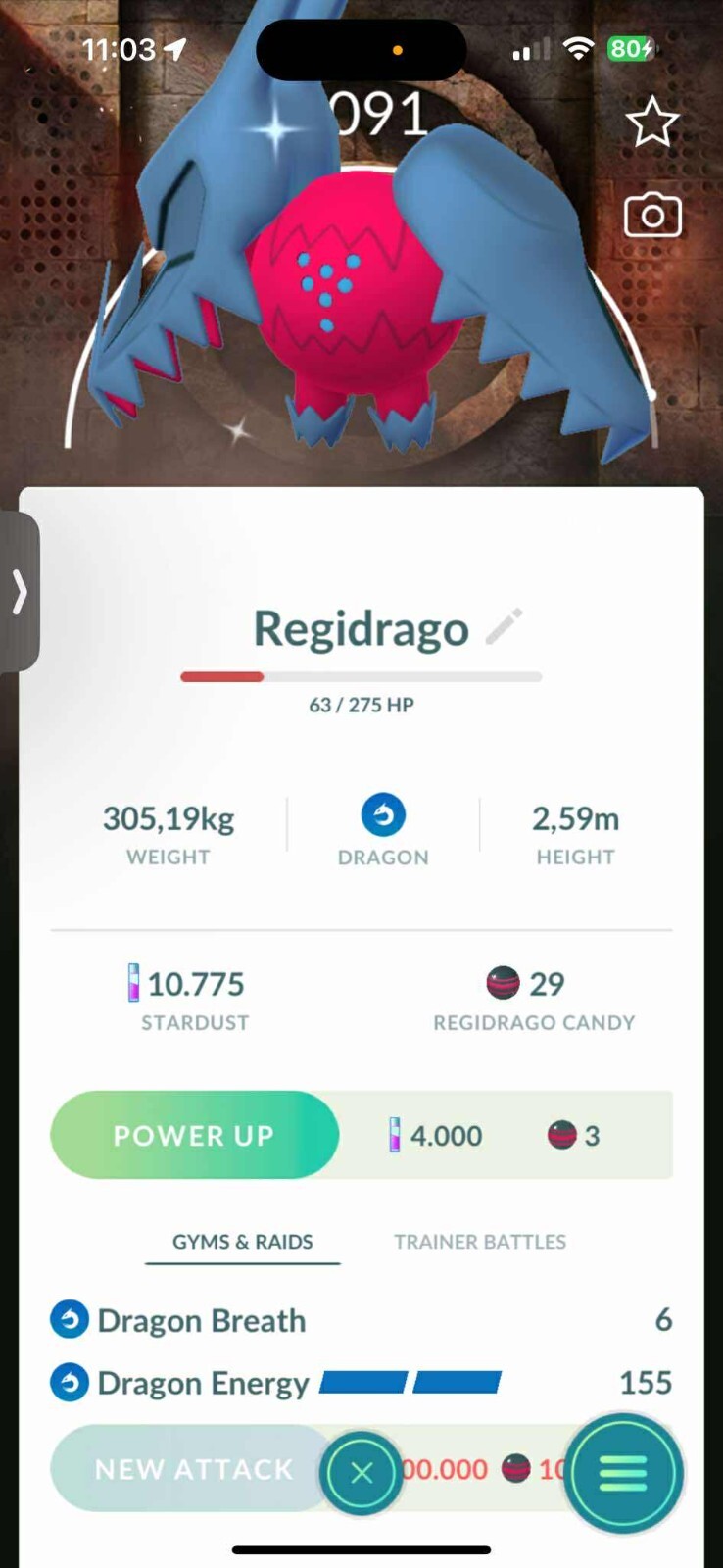 ✨Shiny Regidrago with Special Background ✨- PTC – 20kStardust – Description