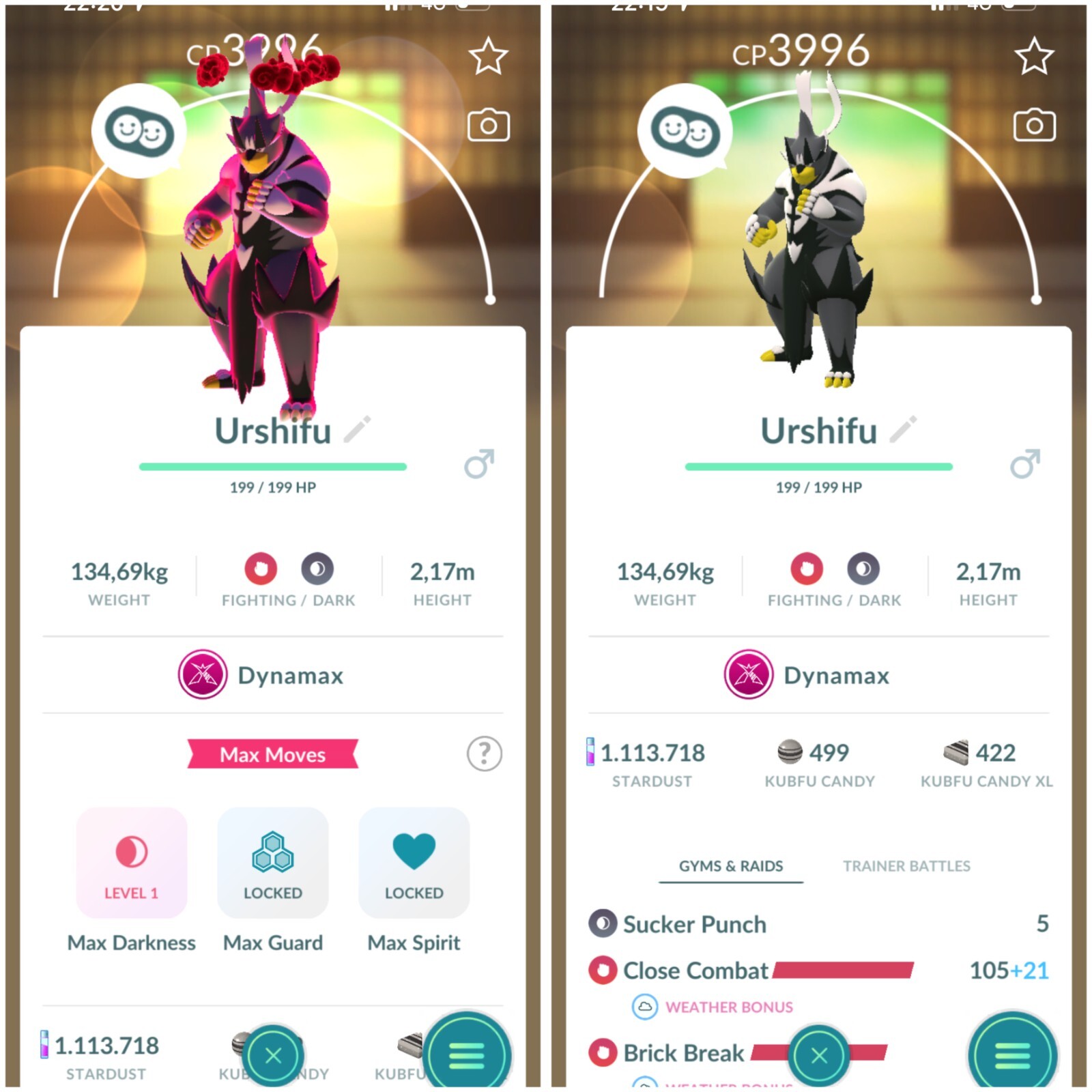 Dynamax Urshifu IvI50 – Single/Rapid Strike Style | P T C 1m dust
