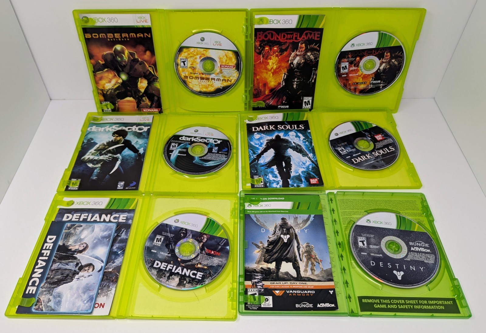 Microsoft Xbox 360 Black 4GB Console Bundle w/ 10 Games – Bomberman – Tested!