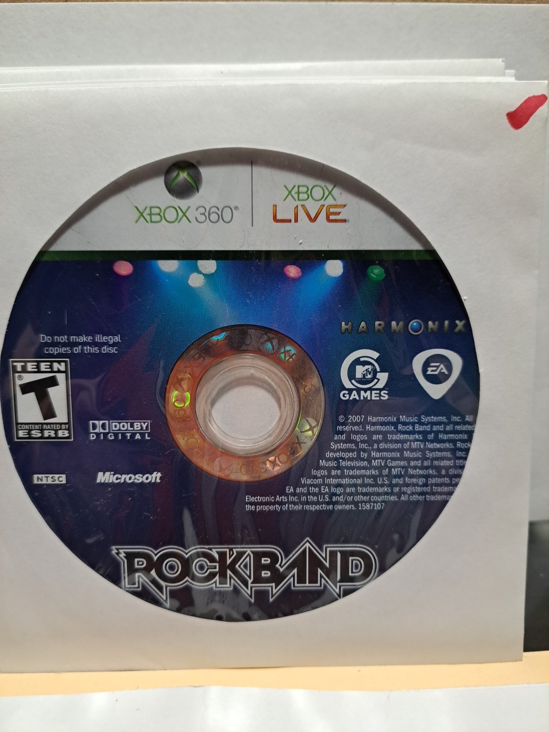 X360 ROCKBAND Disc Only ShipsFree