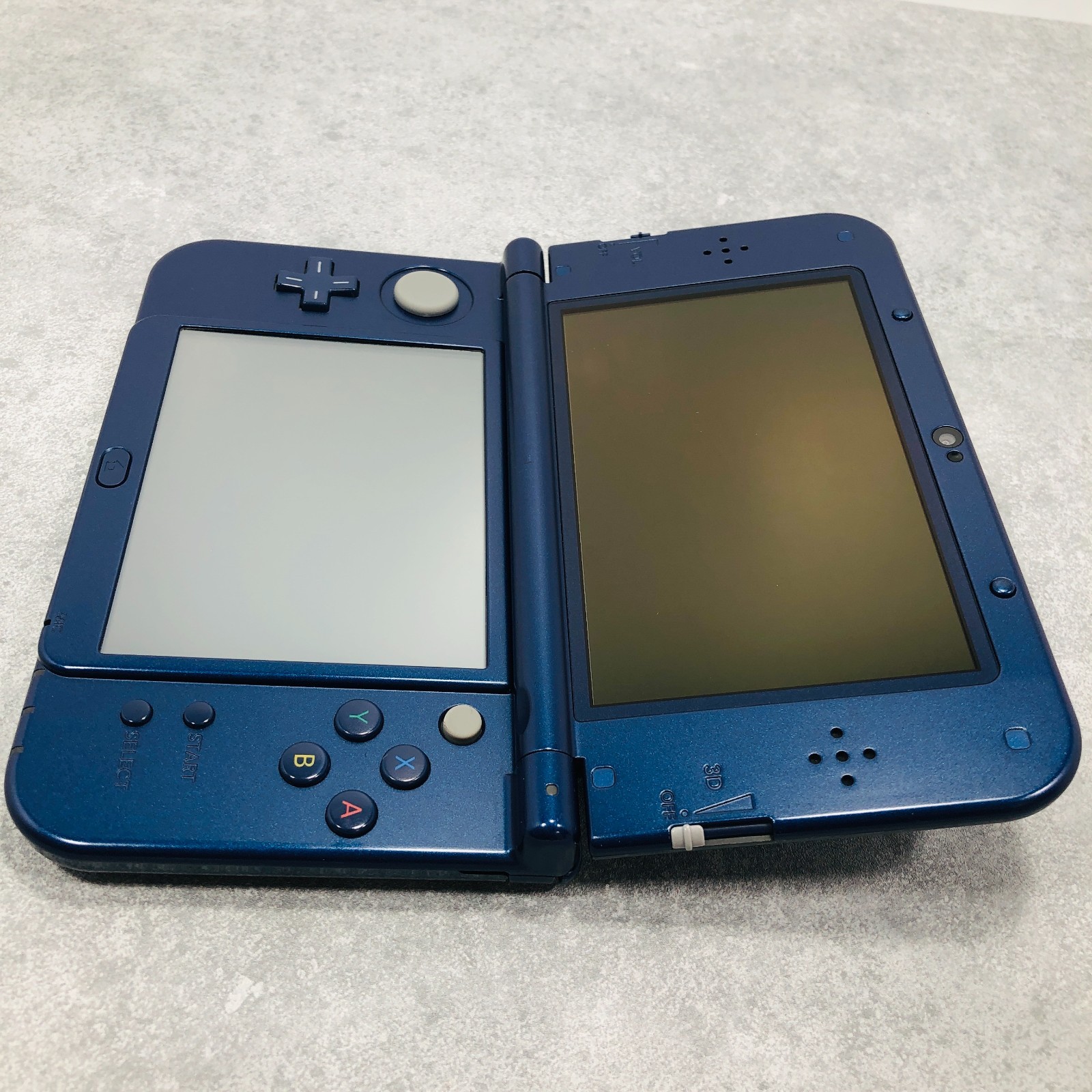 [EX+5] New Nintendo 3DS LL XL Metallic Blue console Japan Tested NTSC-J 06-109