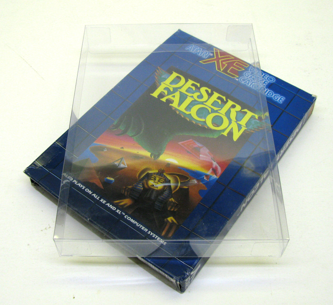 5x CLEAR PLASTIC PROTECTIVE BOX SLEEVE FOR ATARI XEGS CIB GAME BOXES