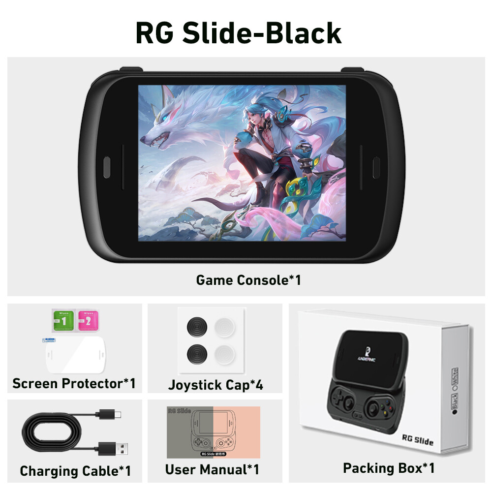 ANBERNIC RG Slide Android13 Handheld Game Console 4.7″ LTPS In-Cell Screen Gifts