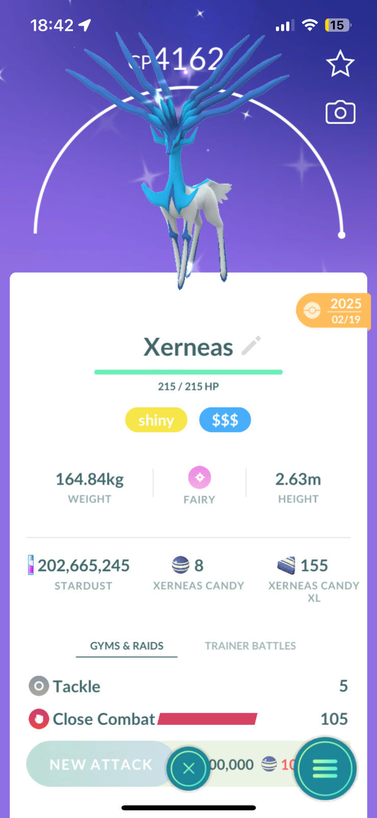 Pokémon Go Trade Shiny Xerneas Level 50