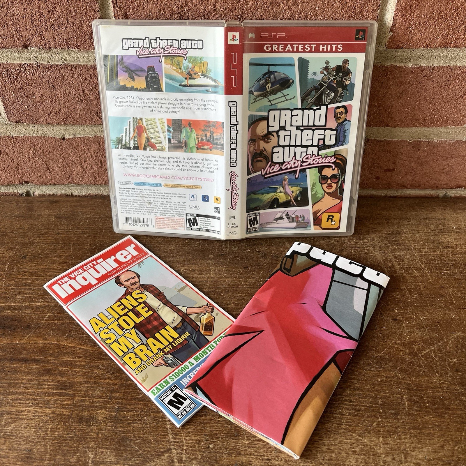 Grand Theft Auto Vice City Stories PSP – Case Manual & Map Only NO GAME