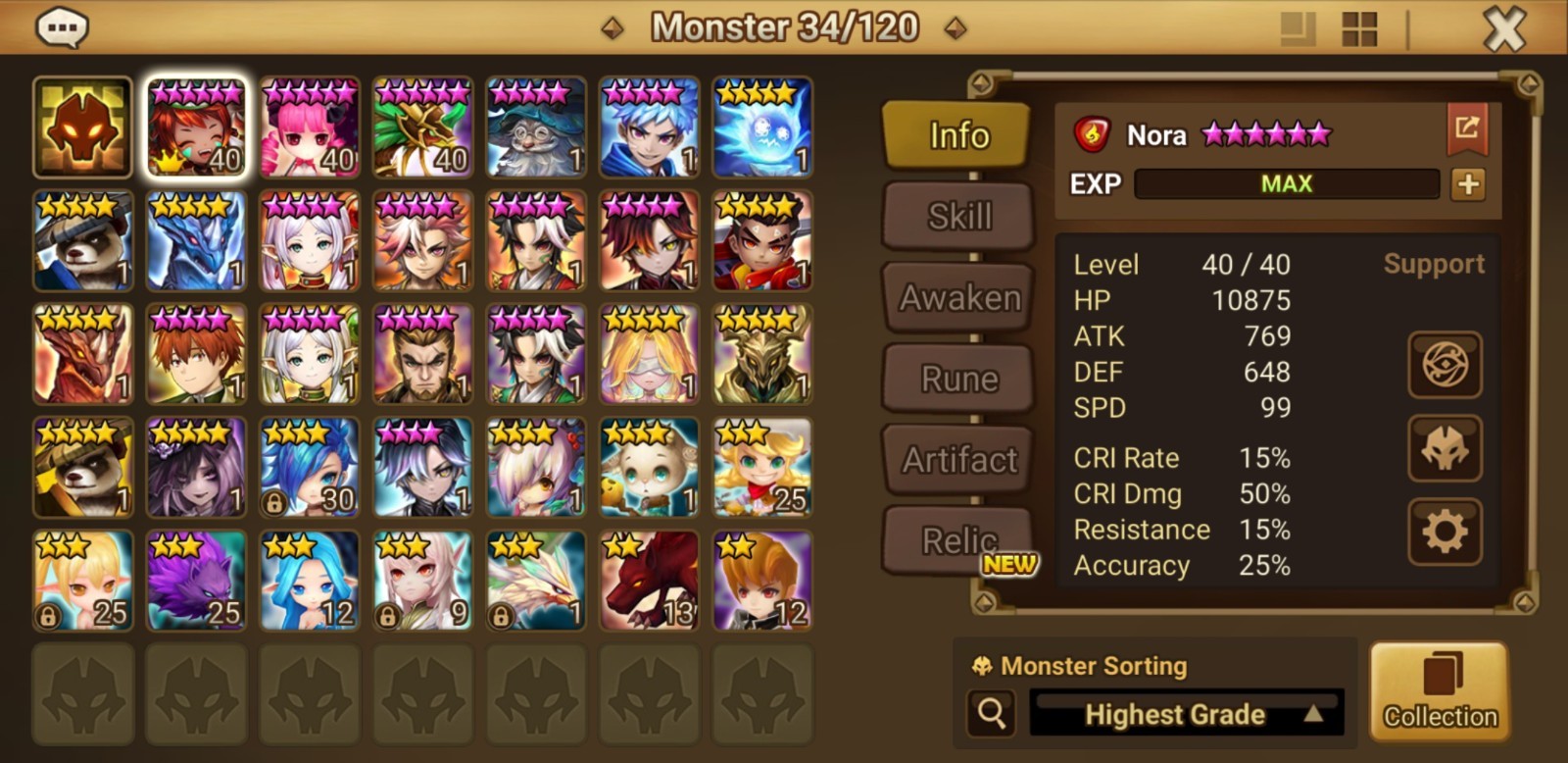 Summoners War Global Starter Dark Spectre Princess Velaska