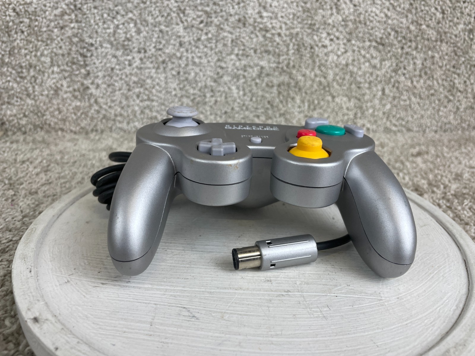 Nintendo Official GameCube Controller Platinum NGC DOL-003 Silver Tested/Works