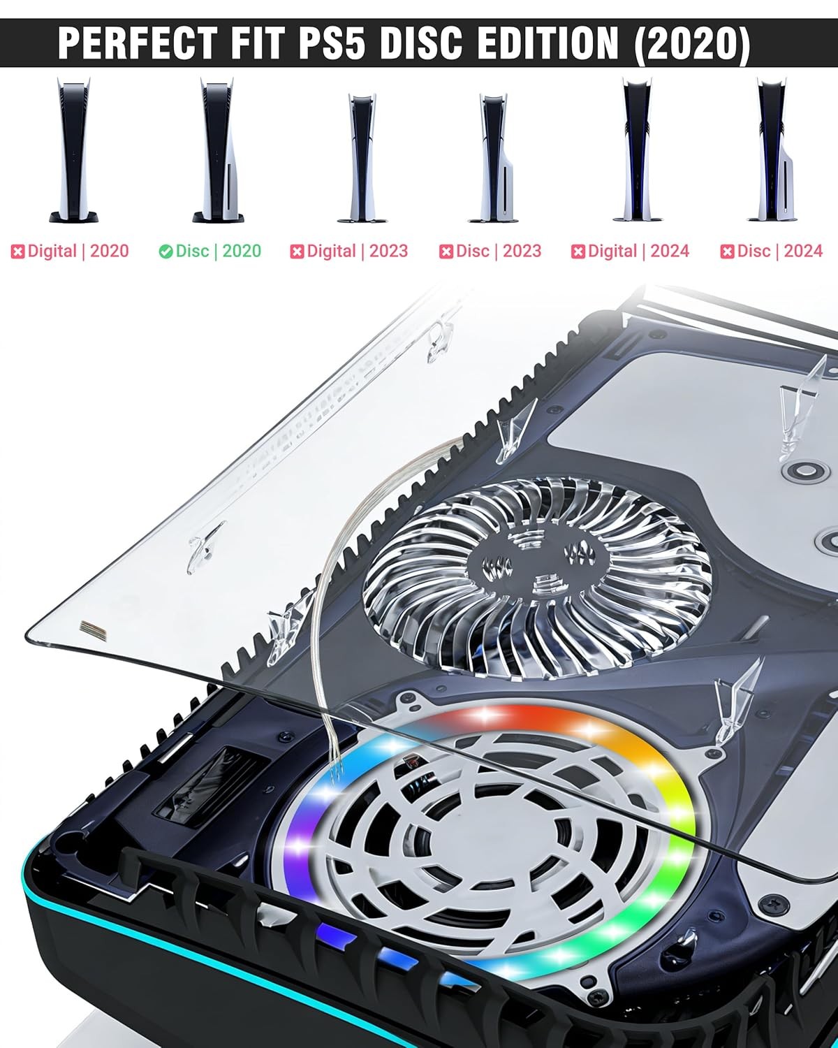 PS5 Disc Edition Faceplate Replacement Dustproof Anti Scratch Case Cover