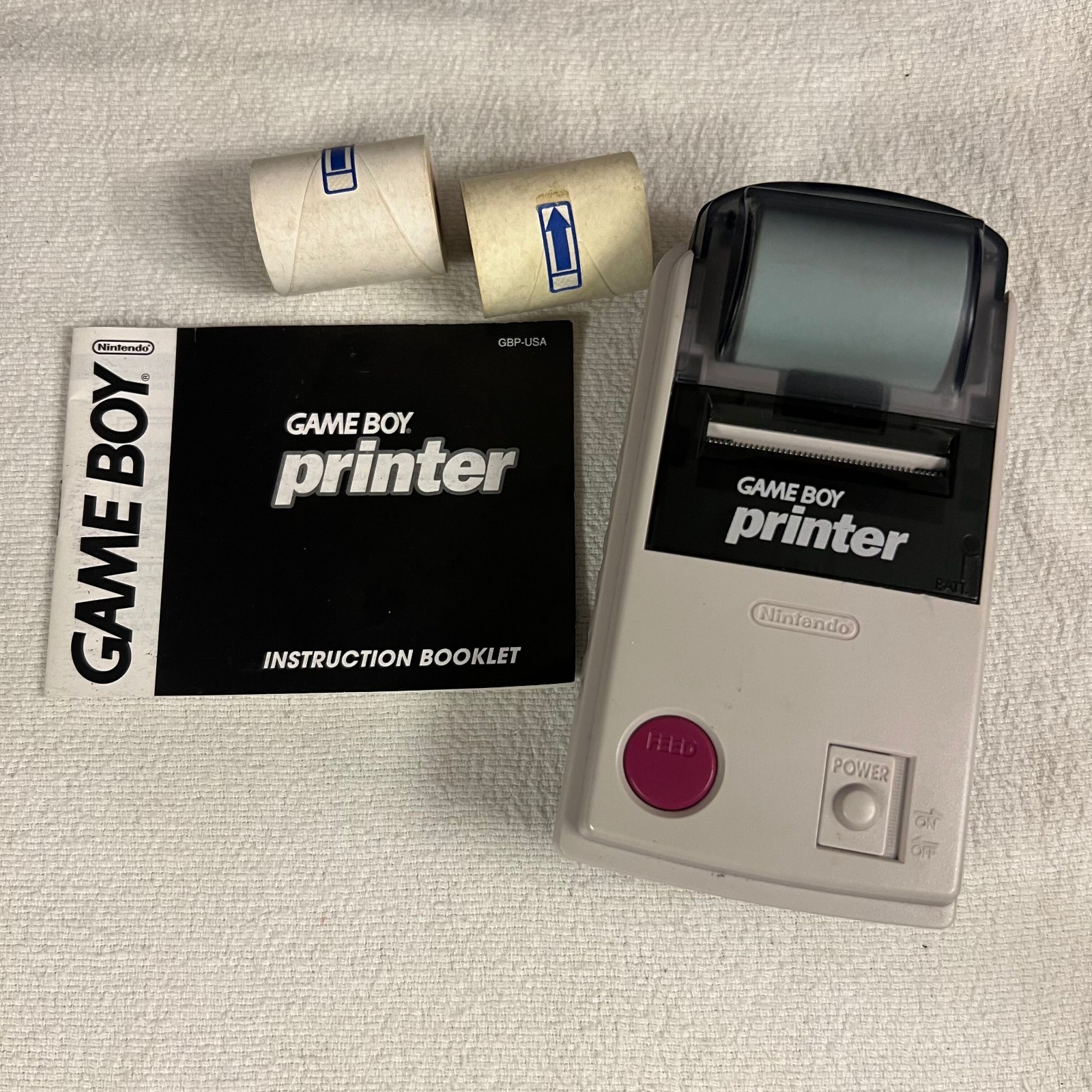Nintendo Game Boy Printer MGB-007 Gray w/ Paper Rolls and Manual