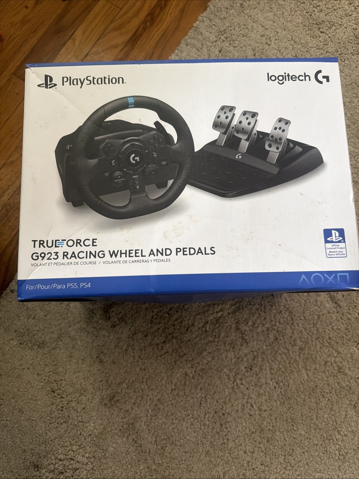 Logitech G923 Racing Wheel Pedals TRUEFORCE PS5 PS4 PC With Shifter