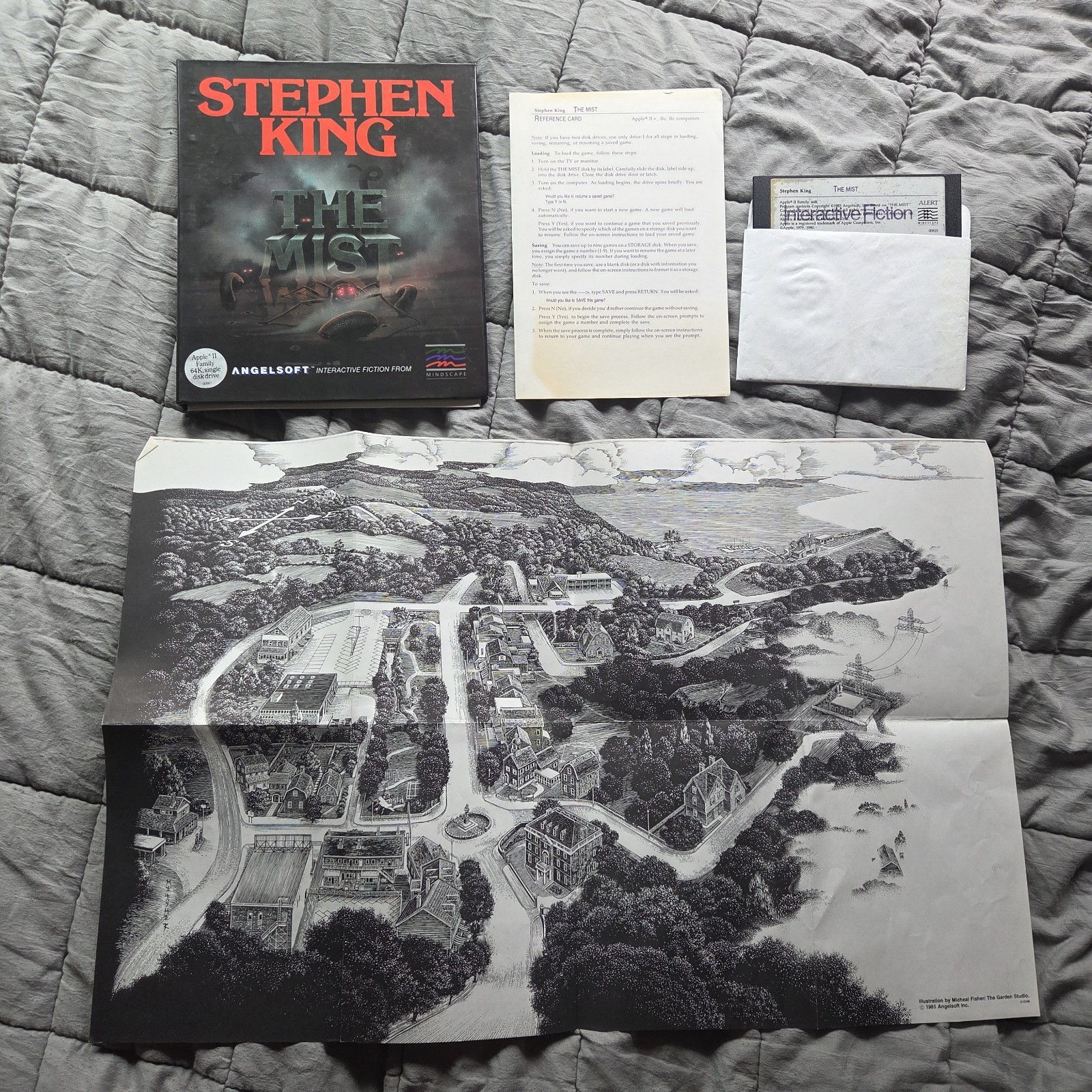 The Mist Stephen King by Mindscape for Apple II+ IIE IIC IIGS 1980 *Complete*