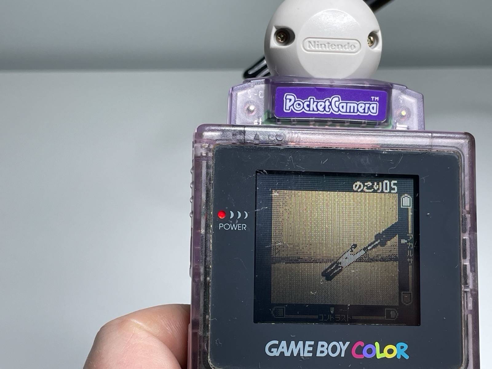 Gameboy Pocket Camera Clear Atomic Purple MGB-006 Nintendo Japan Import TESTED