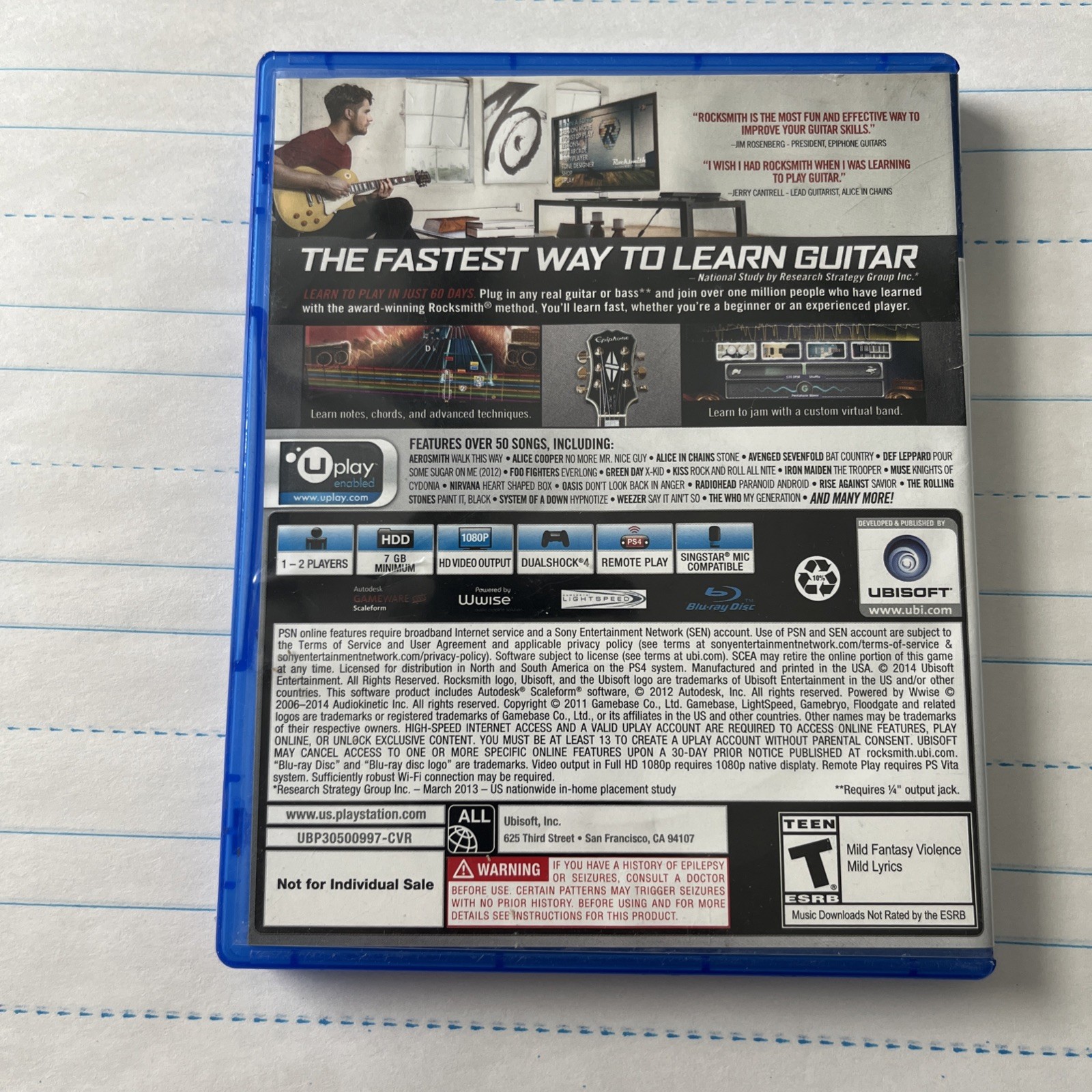 PS4 Rocksmith 2014 Edition The Fastest Way To Learn Guitar In 60 Days