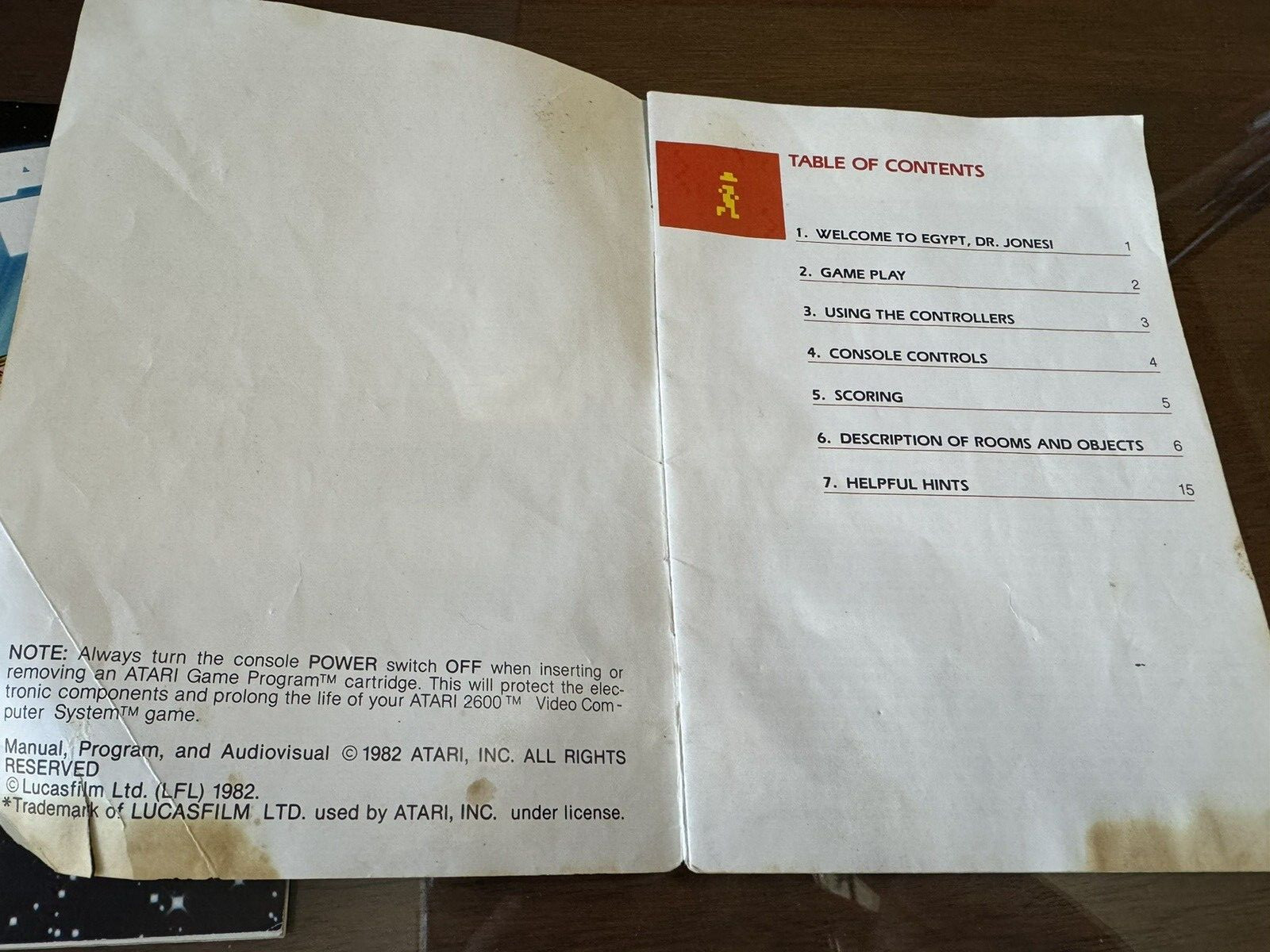 2 Vintage Atari manuals, Atari Force 1982 and Raiders of the Lost Ark 1982
