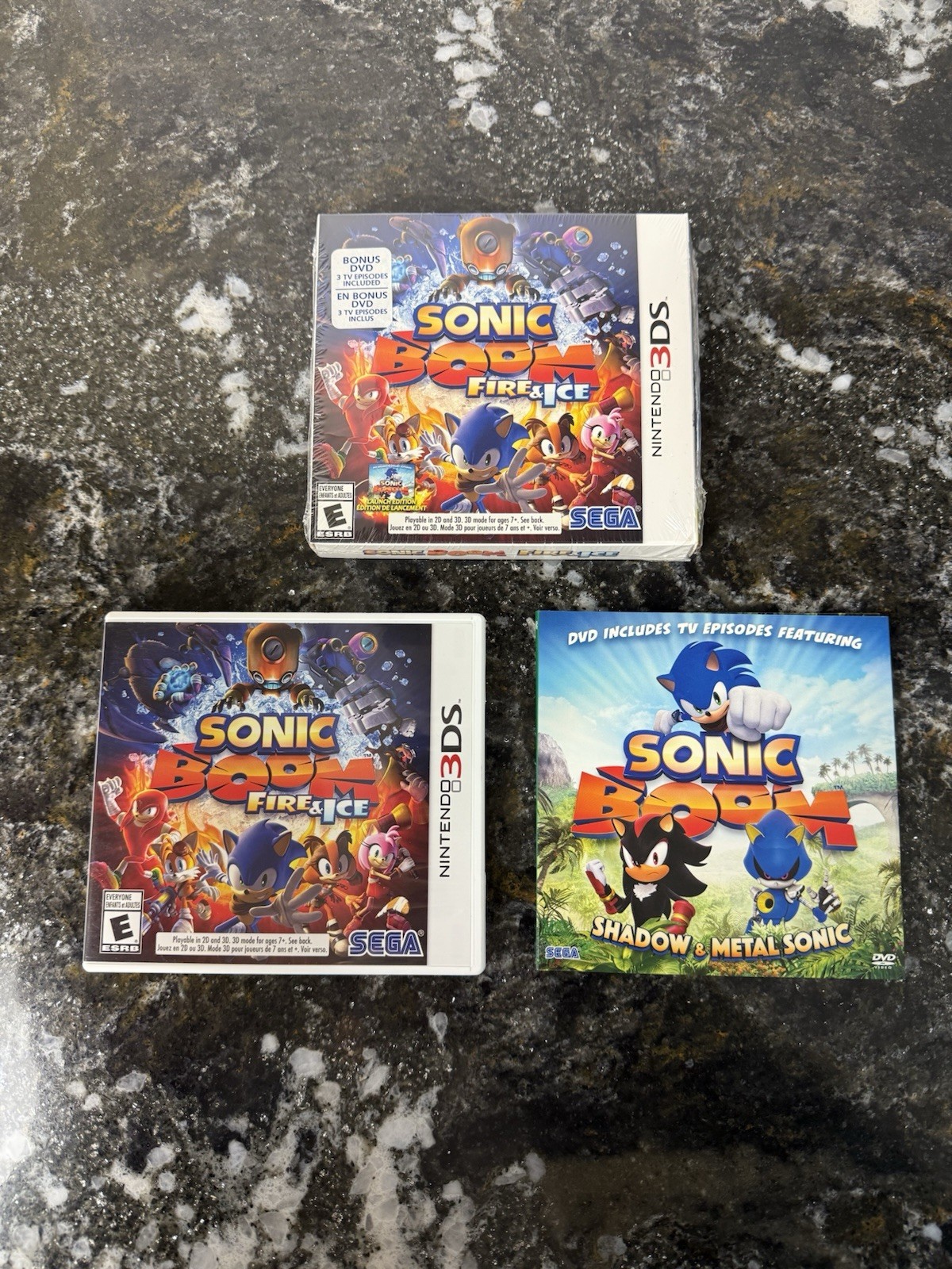 Sonic Boom: Fire & Ice Launch Edition (Nintendo 3DS, 2016) COMPLETE CIB NICE!!