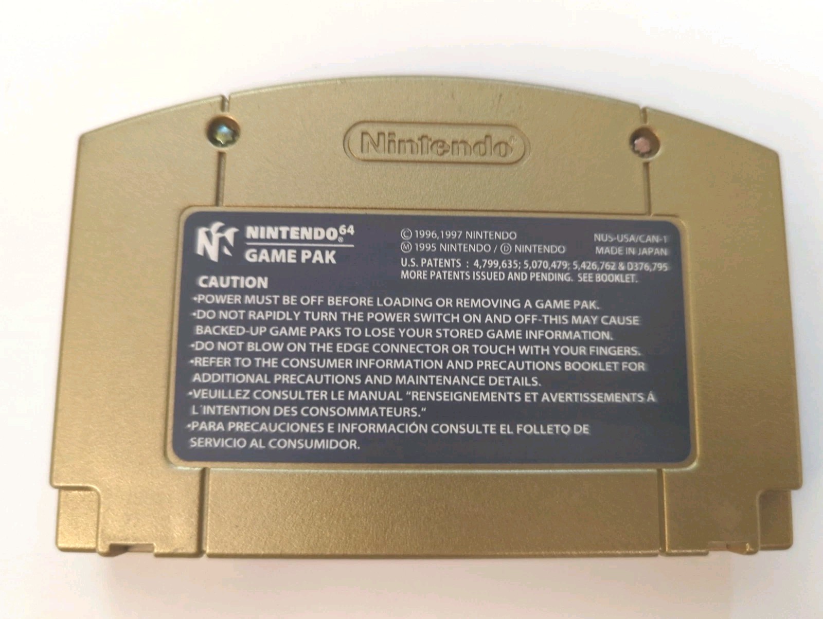 Legend of Zelda: Ocarina of Time N64 Authentic Gold Cartridge Tested With Manual