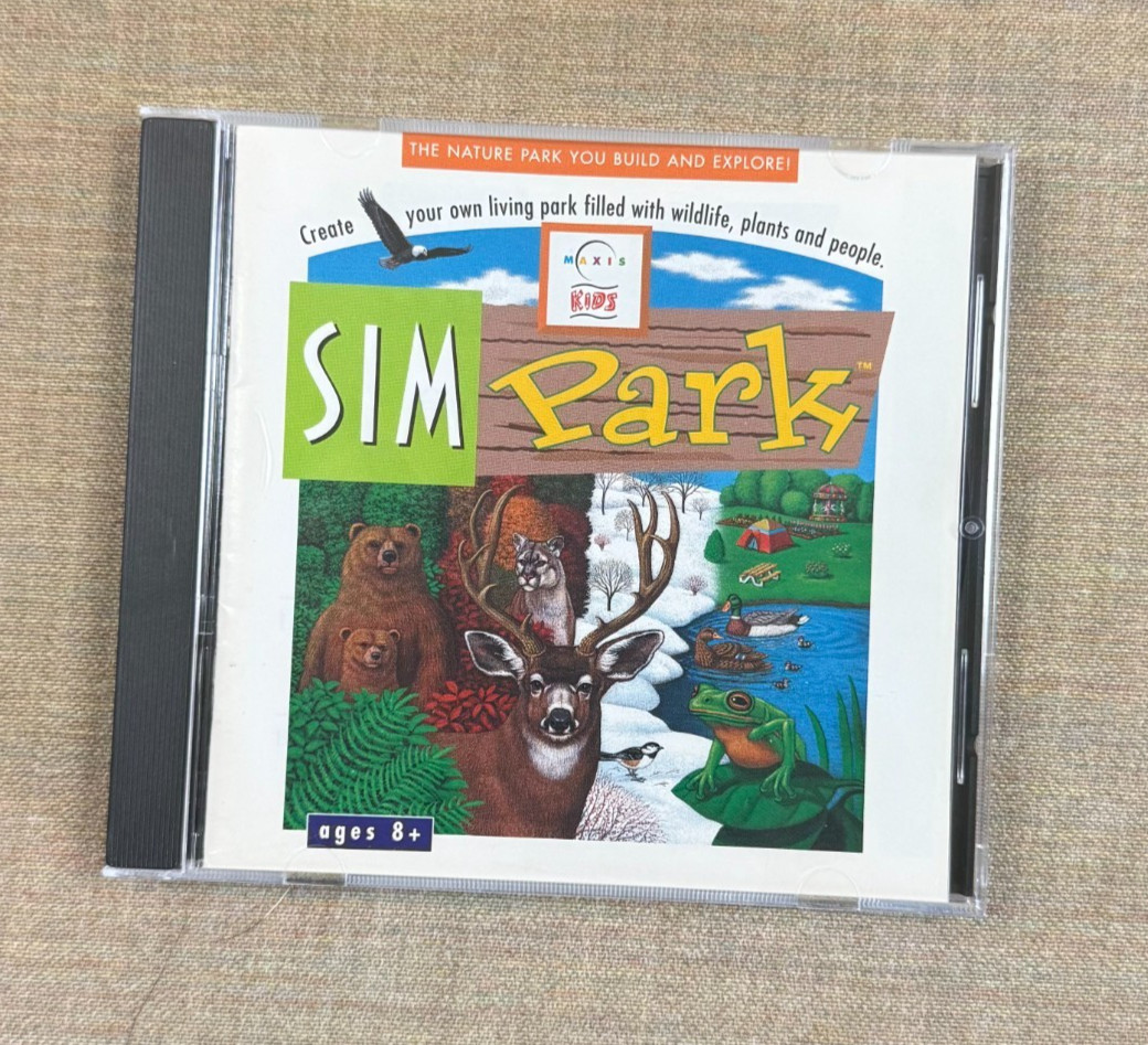 SimPark (PC, Maxis 1996) – Jewel Case Complete, Educational Simulation Game