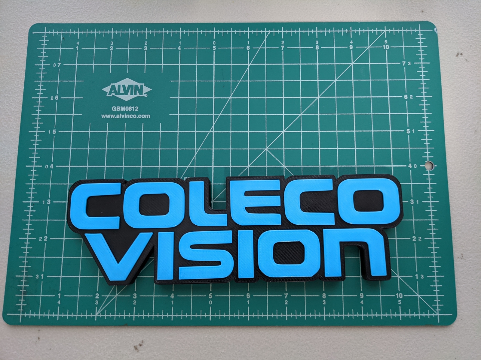 ColecoVision logo 3D printed 2-color shelf stand display wall art