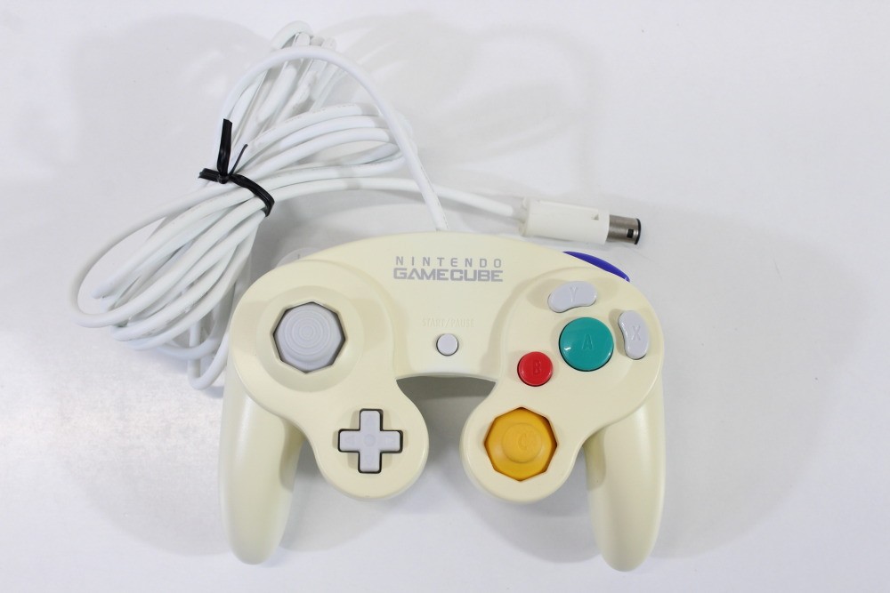 Official Nintendo GameCube Controller Pad GC White OEM TIGHT Stick T3 Long Cord