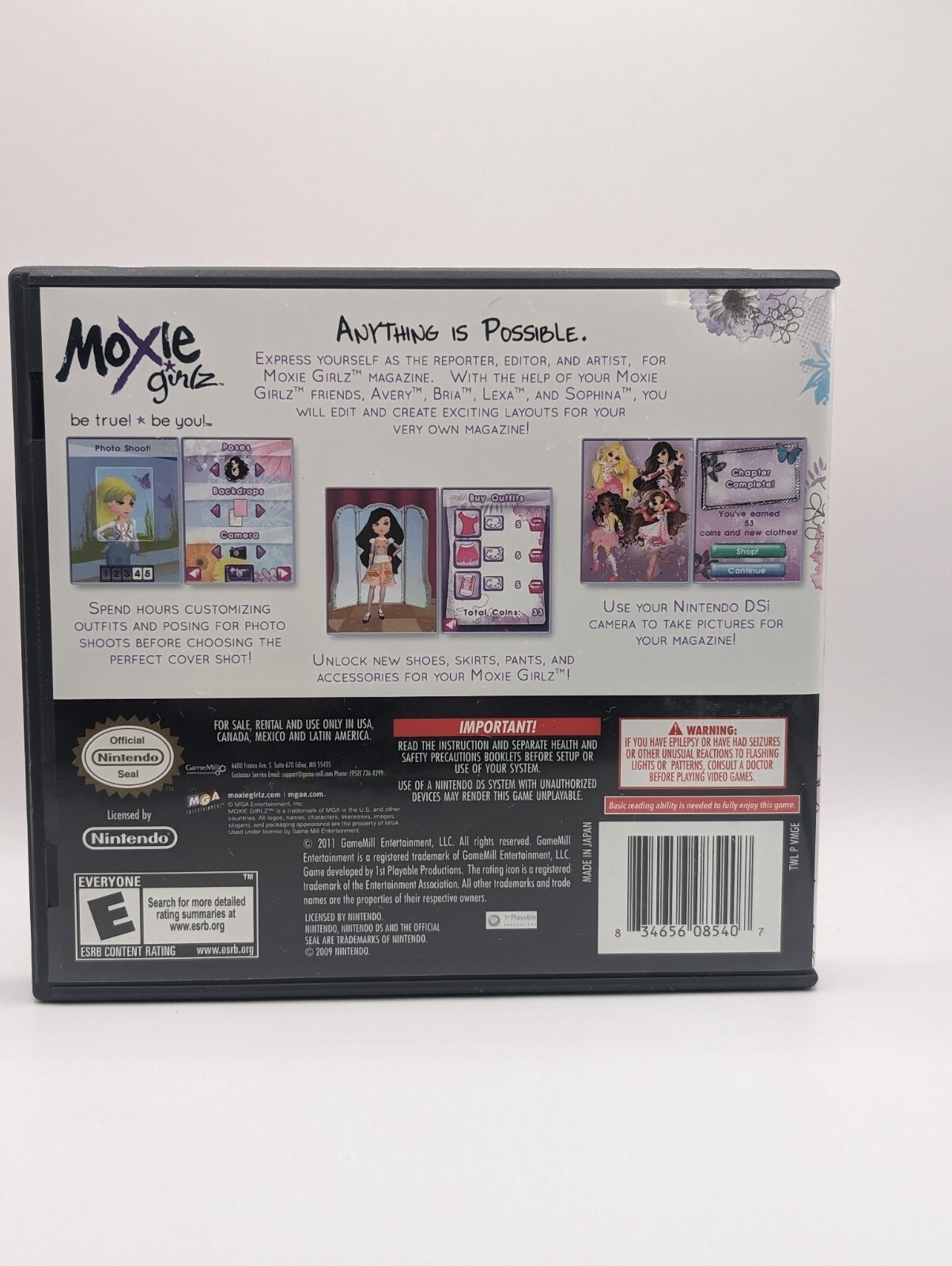 Nintendo DS Moxie Girlz – Complete in Box w/ Manual