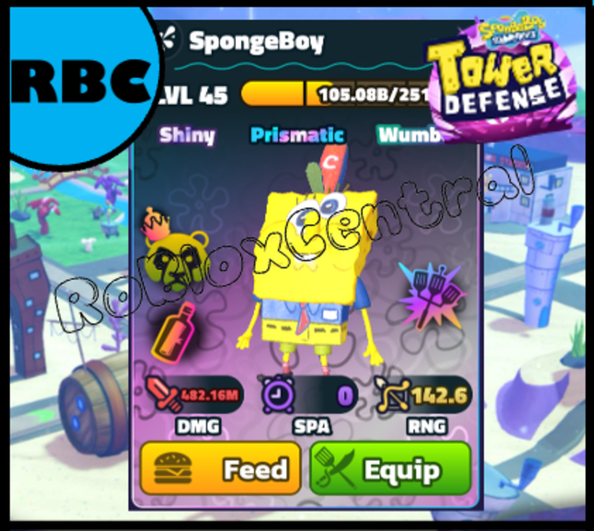 SPONGEBOY SHINY WUMBO SW – CHEAP SPONGEBOB TOWER DEFENSE – SBTD UNIT