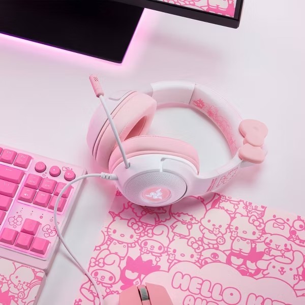 Razer Kraken Kitty V2 Wired USB A Gaming Headset, Hello Kitty Edition