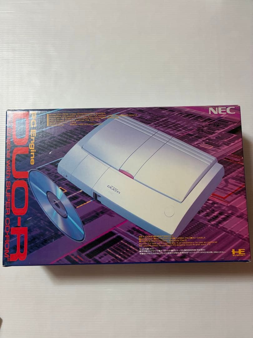 NEC PC Engine Duo-R PI-TG10 Console w/Box, Controller, AV cable, AC adapter