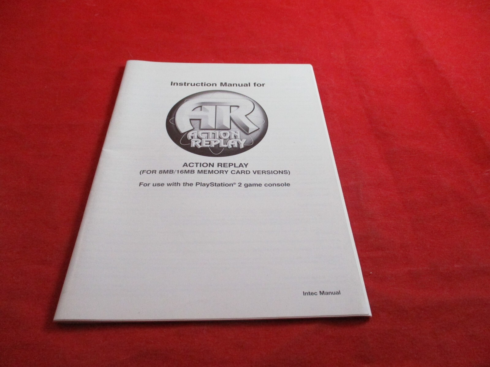 AR Action Replay (8 MB/16 MB) Playstation 2 PS2 Instruction Manual Booklet ONLY