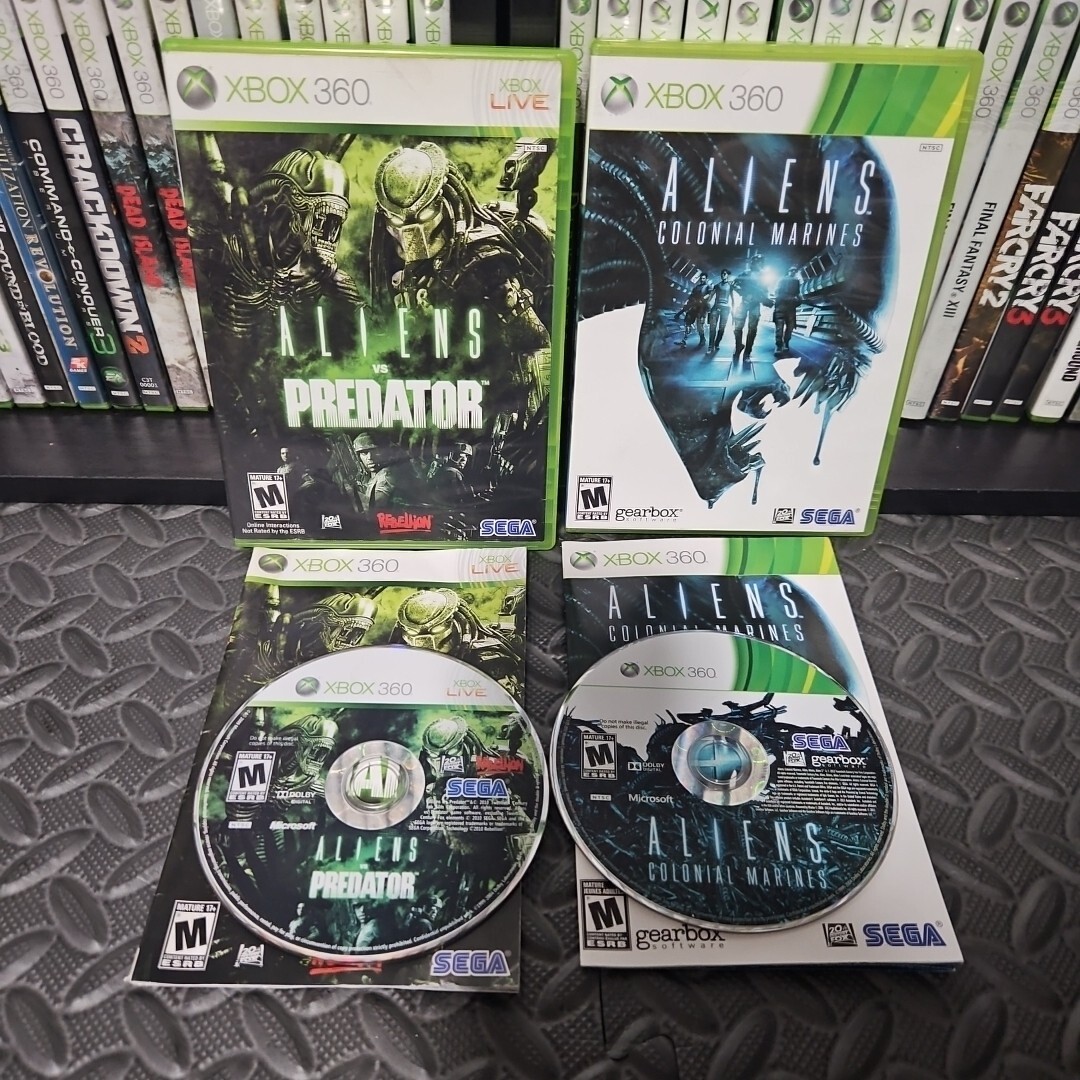 Alien vs. Predator/Alien Colonial Marines (Microsoft Xbox 360, 2010-2013) CIB