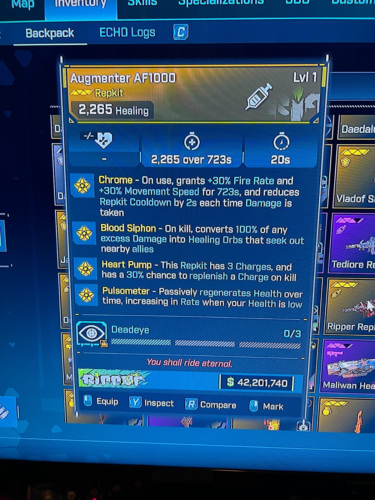 Borderlands 4✨ MODDED LEVEL 1 ONE REPKIT SUPER SPEED ALL EFFECTS BL4✅PC-PS-XBOX✨