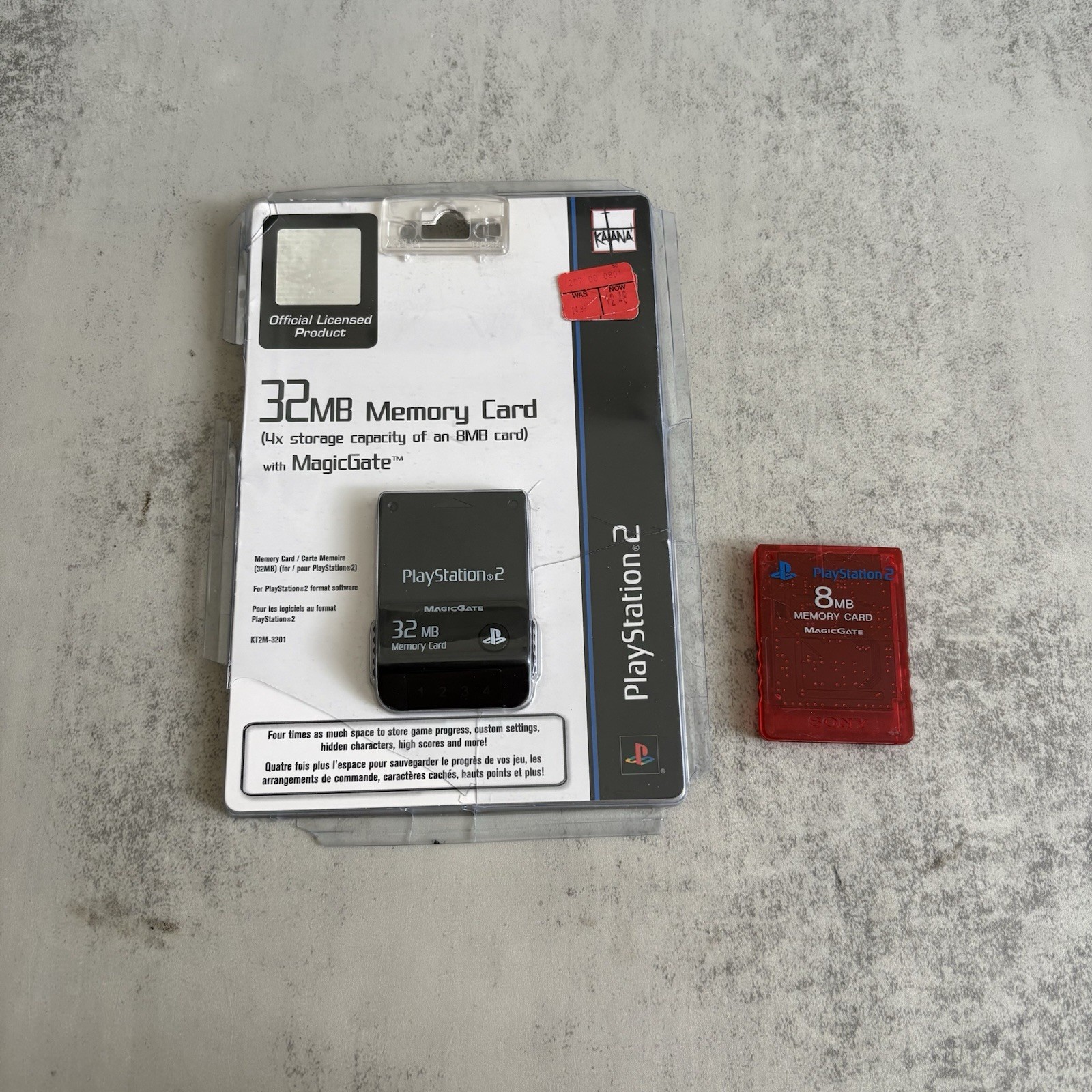 Sony Playstation 2 MagicGate 32MB Katana Memory Card PS2 OEM + Bonus BOX DAMAGE