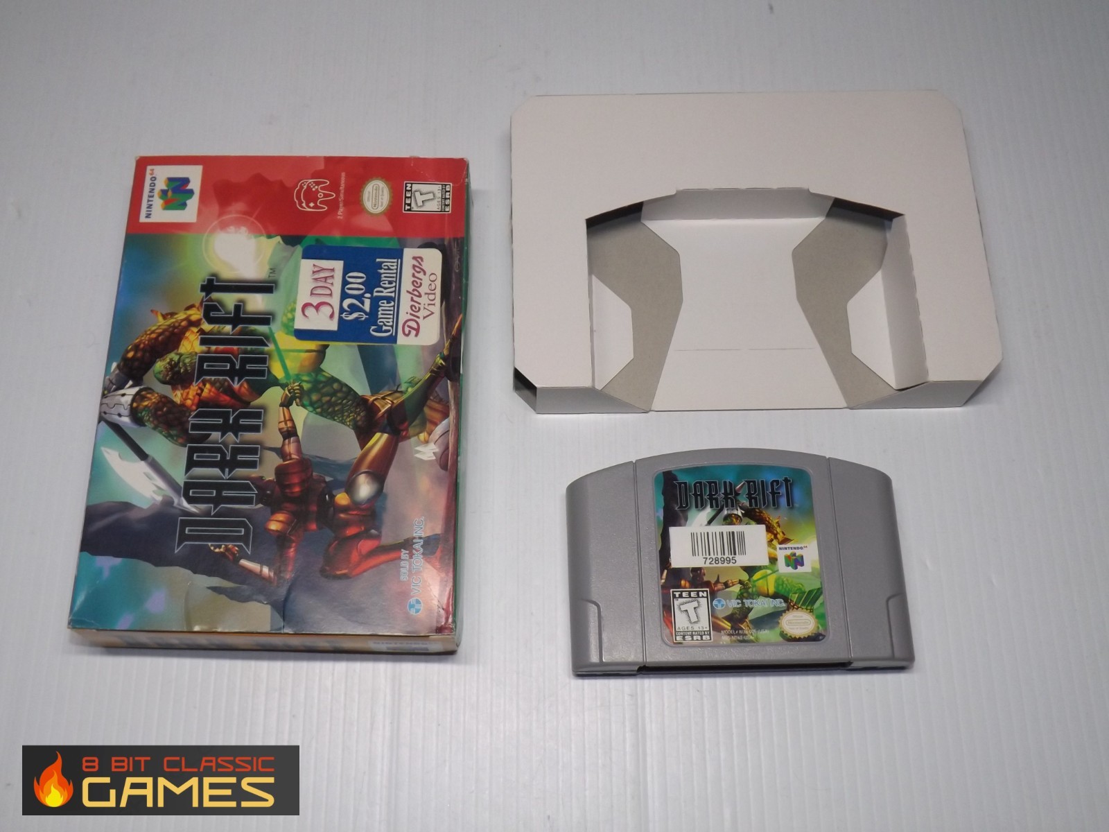 AUTHENTIC! Dark Rift – GAME & BOX – NINTENDO 64 – 77a
