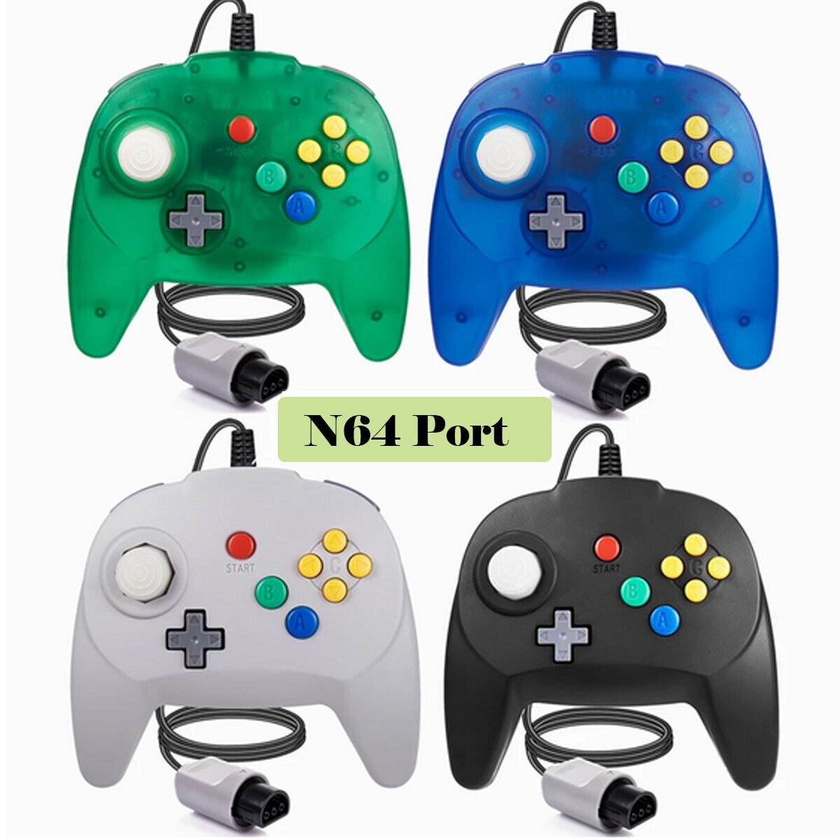 Upgraded N64 Wired Controller Replacement Gamepad for Nintendo 64 Game Console