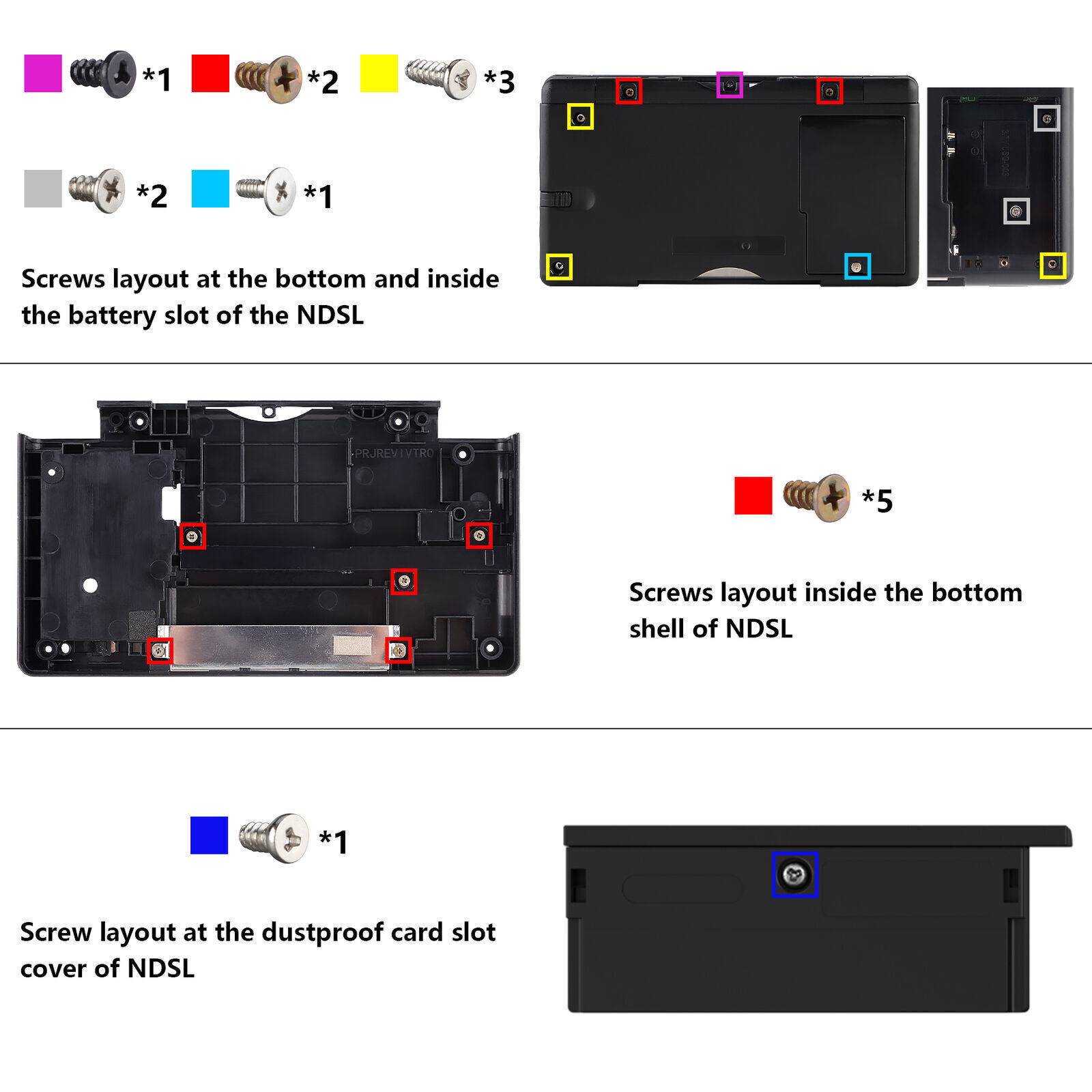 For NDSL Full Shell Screen Lens Buttons For Nintendo DS Lite SFC SNES Classic EU