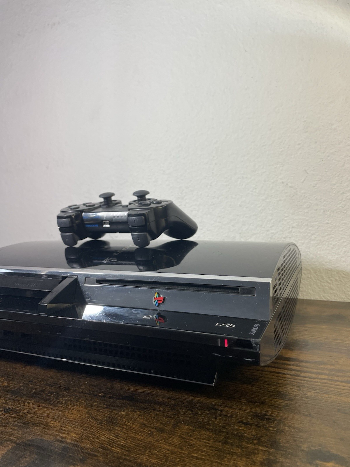 Sony PlayStation 3 PS3 Backwards Compatible 80GB Black w/ Controller FOR PARTS