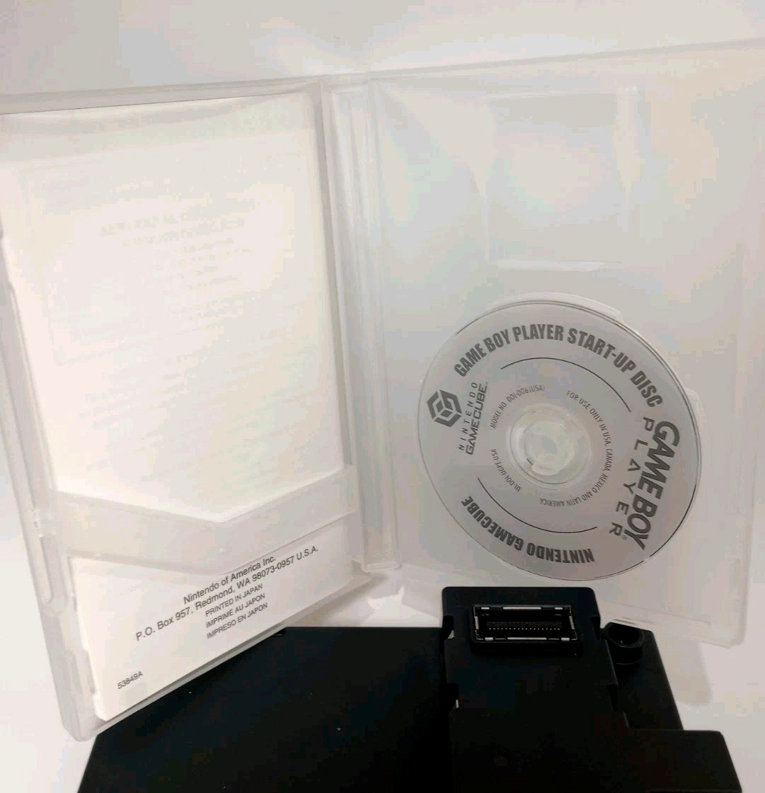 Nintendo GameCube Game Boy Player Startup Disc + Black Adaptor Tested Working